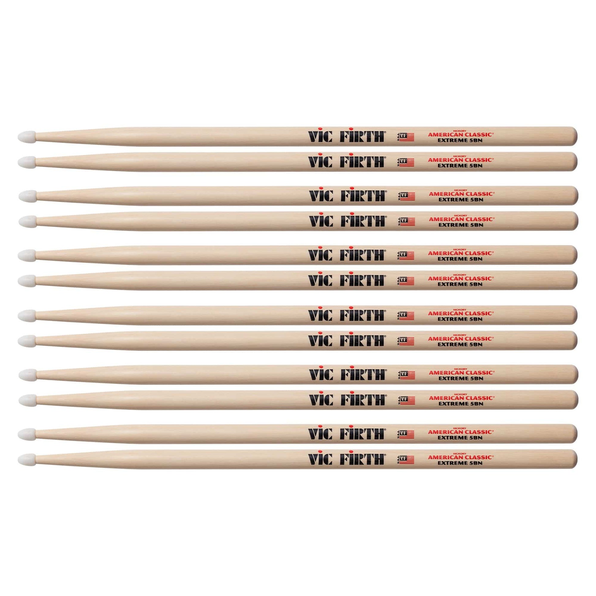 Vic Firth American Classic Extreme 5B Nylon Tip Drum Sticks (6 Pair Bundle) Drums and Percussion / Parts and Accessories / Drum Sticks and Mallets