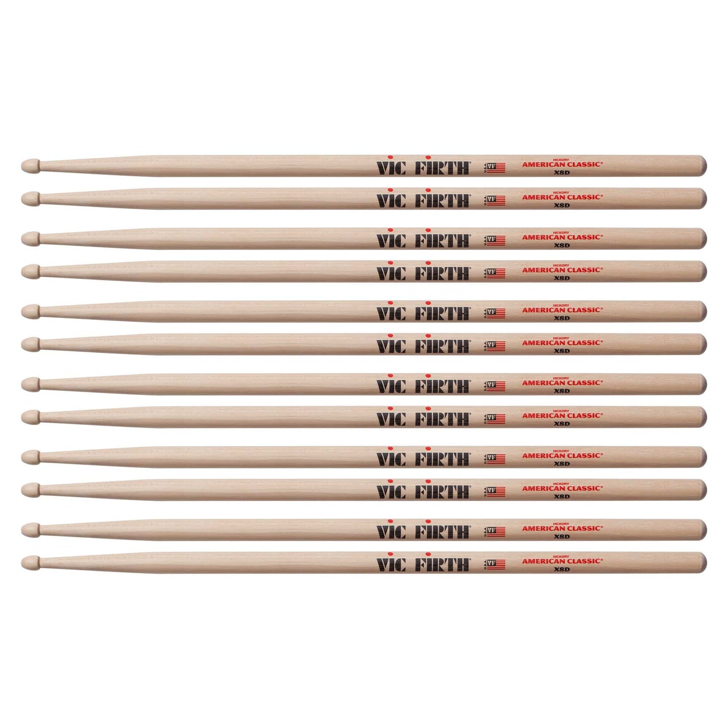 Vic Firth American Classic Extreme 8D Wood Tip Drum Sticks (6 Pair Bundle) Drums and Percussion / Parts and Accessories / Drum Sticks and Mallets