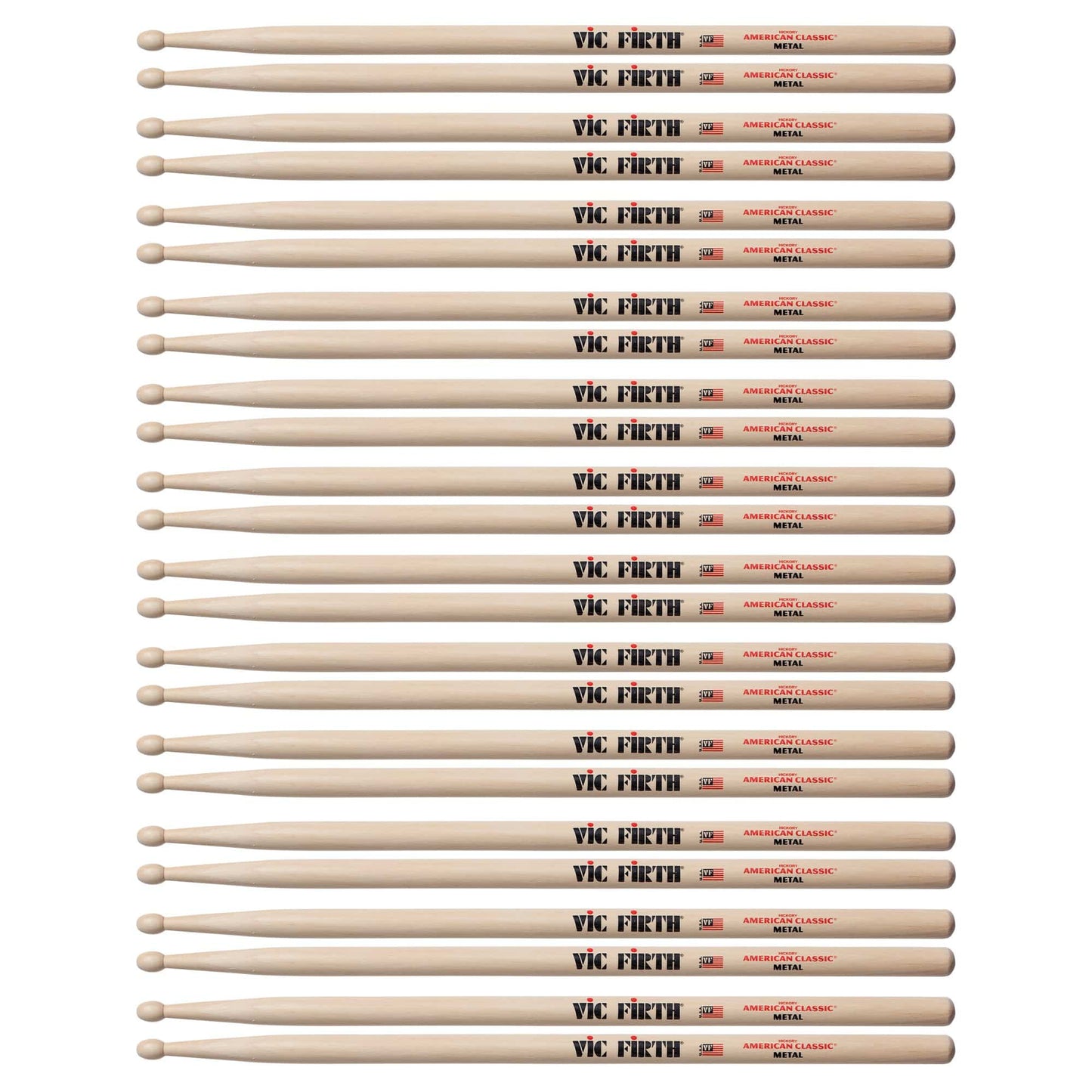 Vic Firth American Classic Metal Wood Tip Drum Sticks (12 Pair Bundle) Drums and Percussion / Parts and Accessories / Drum Sticks and Mallets