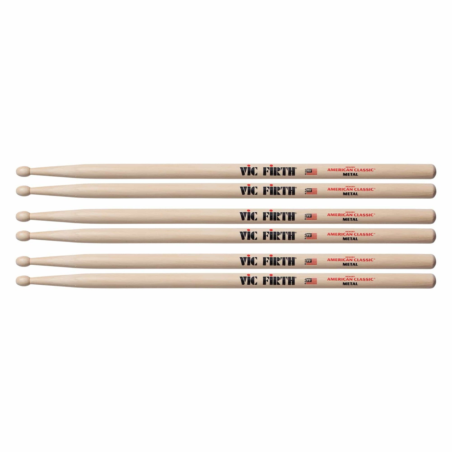 Vic Firth American Classic Metal Wood Tip Drum Sticks (3 Pair Bundle) Drums and Percussion / Parts and Accessories / Drum Sticks and Mallets