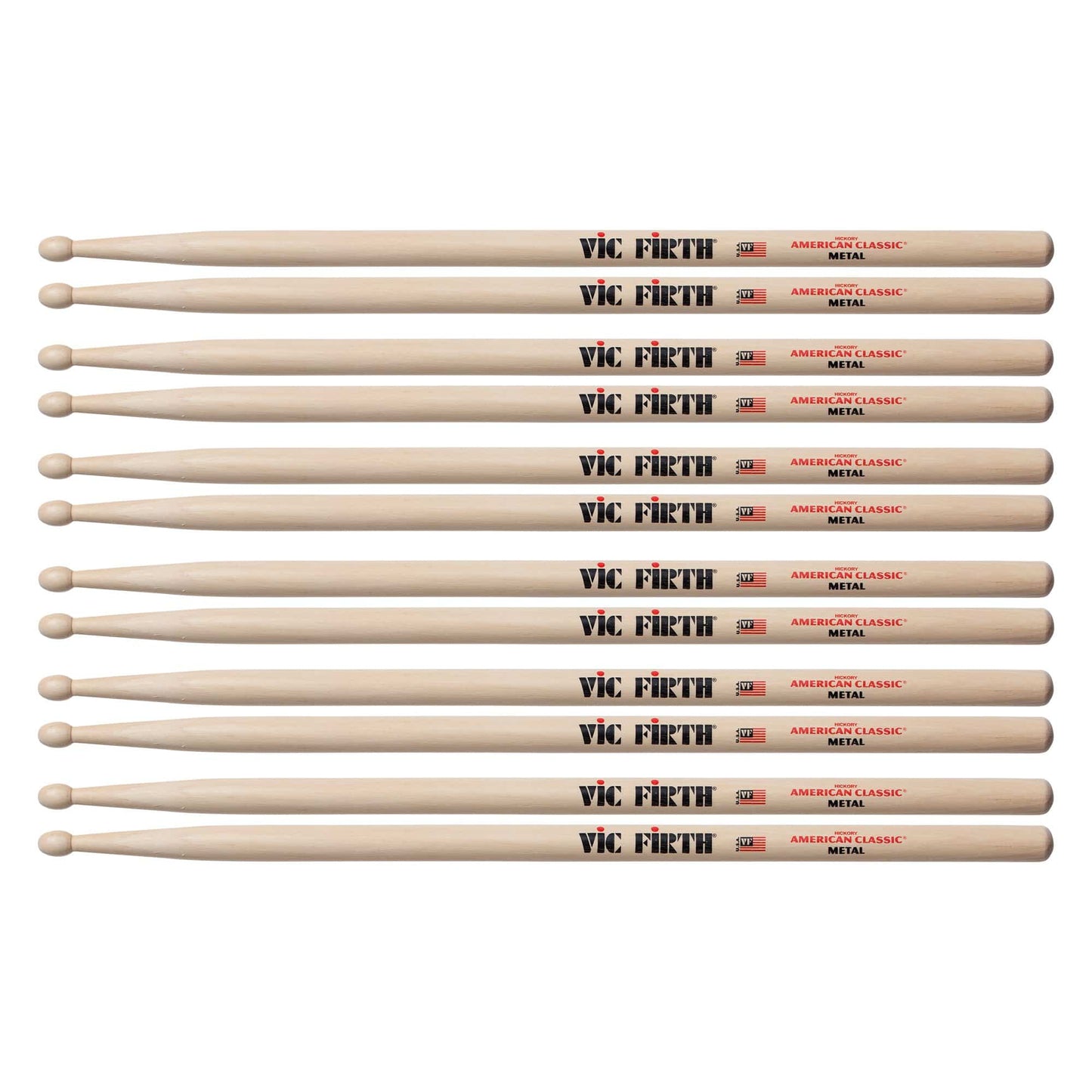 Vic Firth American Classic Metal Wood Tip Drum Sticks (6 Pair Bundle) Drums and Percussion / Parts and Accessories / Drum Sticks and Mallets