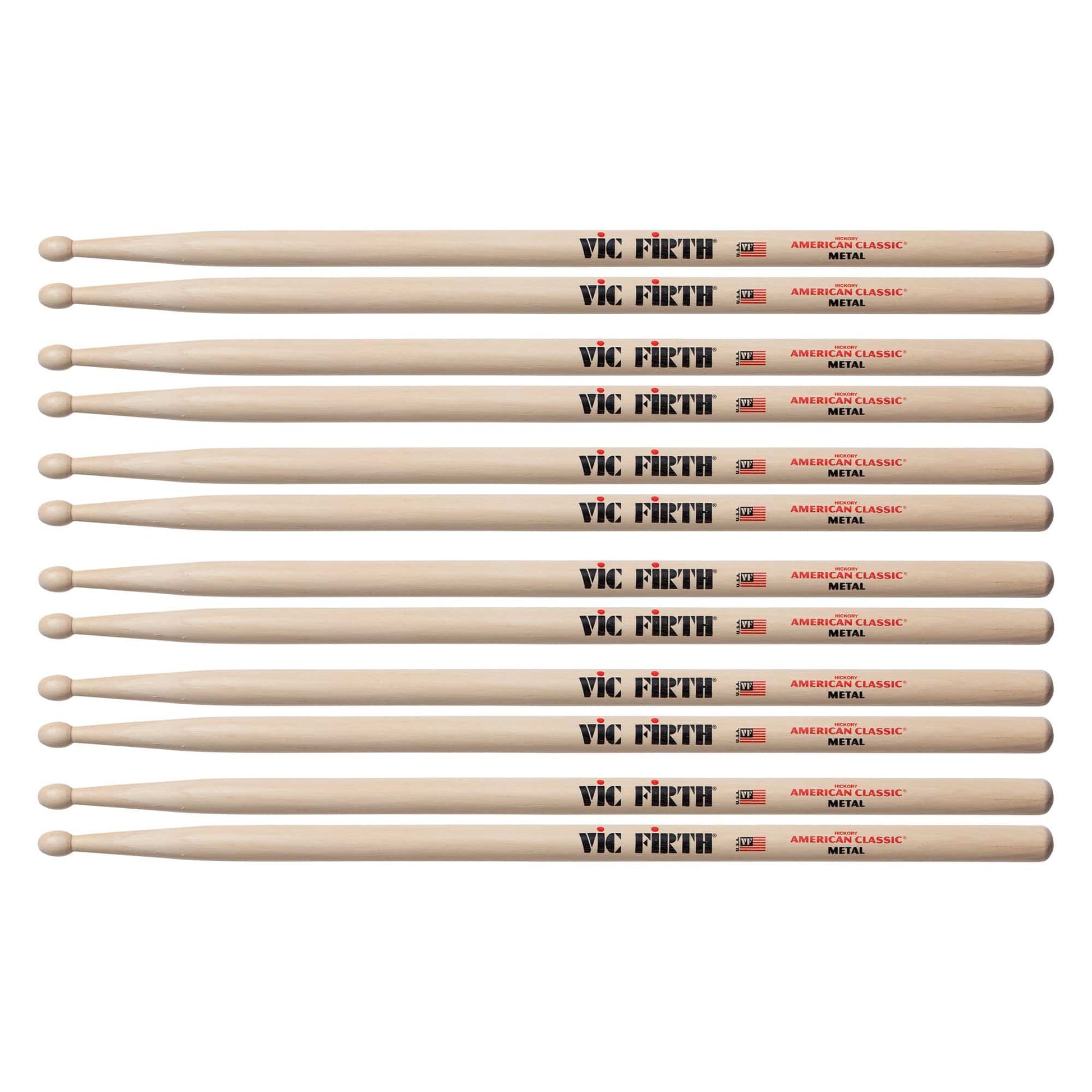 Vic Firth American Classic Metal Wood Tip Drum Sticks (6 Pair Bundle) Drums and Percussion / Parts and Accessories / Drum Sticks and Mallets