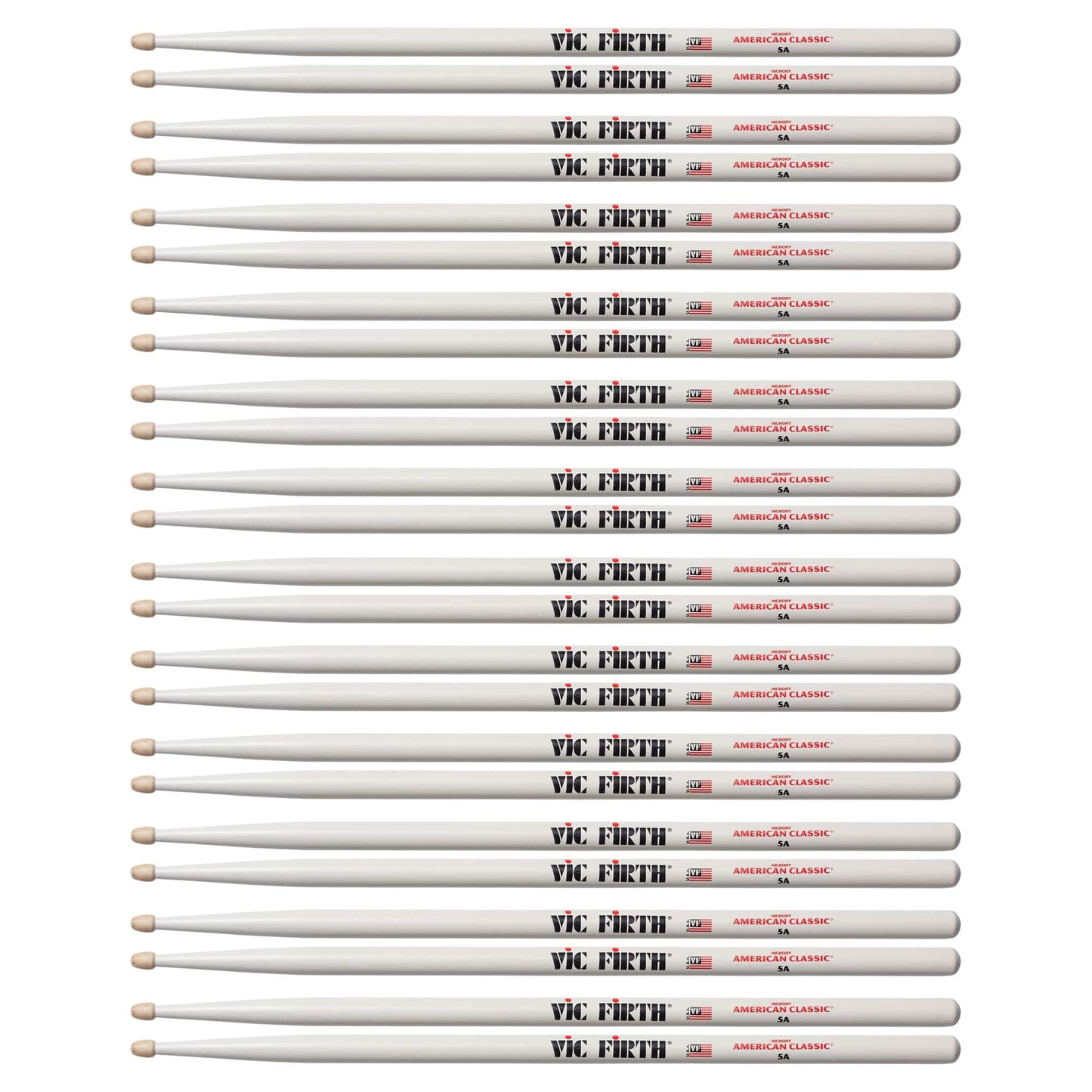 Vic Firth American Classic White 5A Wood Tip Drum Sticks (12 Pair Bundle) Drums and Percussion / Parts and Accessories / Drum Sticks and Mallets