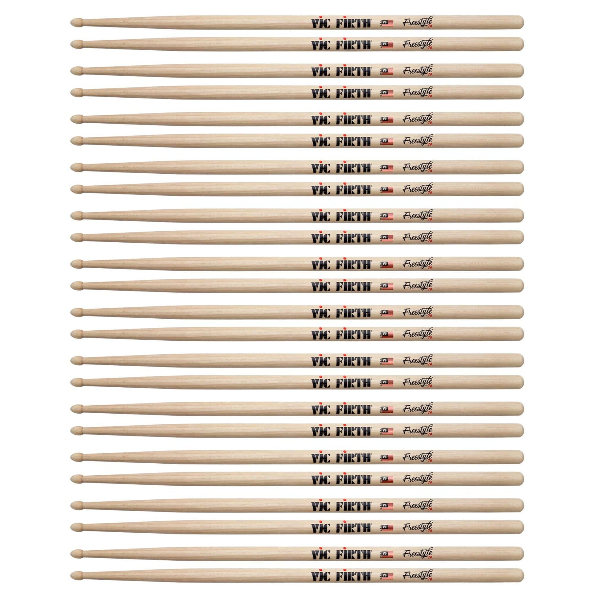 Vic Firth American Concept Freestyle 7A Wood Tip Drum Sticks (12 Pair Bundle) Drums and Percussion / Parts and Accessories / Drum Sticks and Mallets