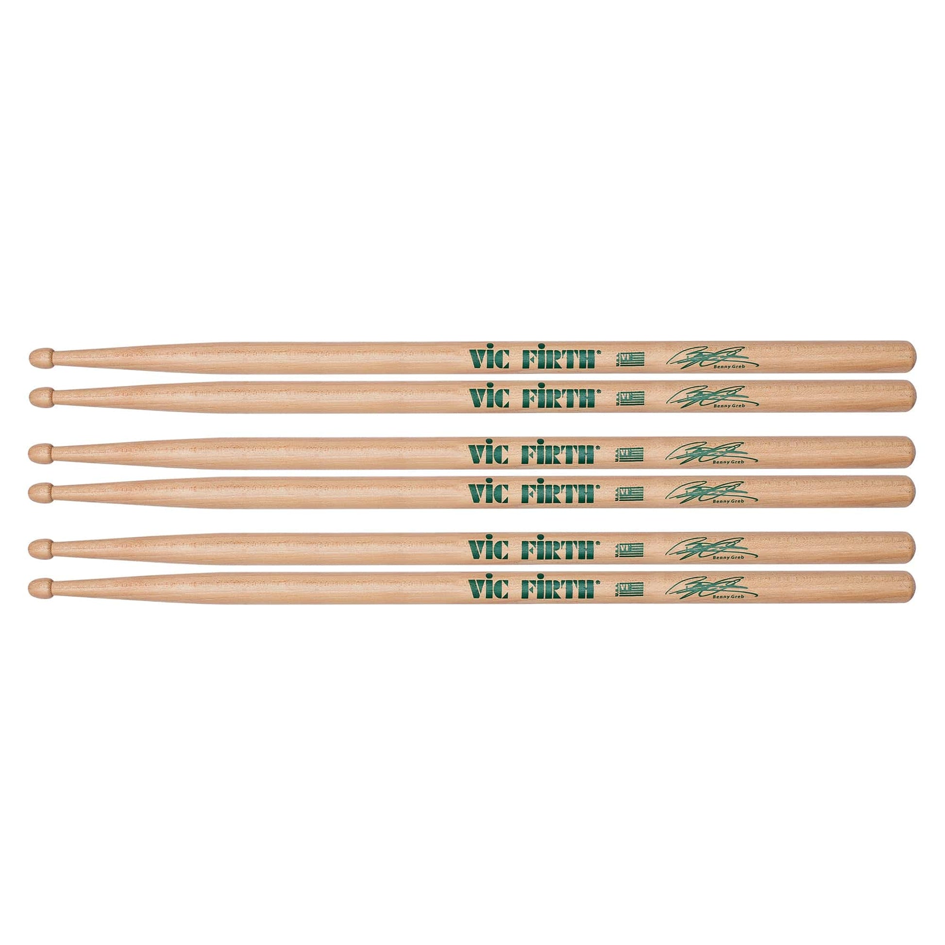 Vic Firth Benny Greb Signature Drum Sticks (3 Pair Bundle) Drums and Percussion / Parts and Accessories / Drum Sticks and Mallets