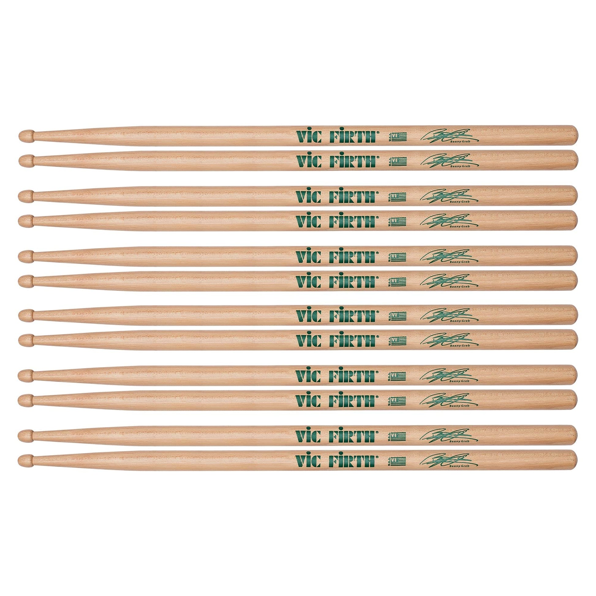 Vic Firth Benny Greb Signature Drum Sticks (6 Pair Bundle) Drums and Percussion / Parts and Accessories / Drum Sticks and Mallets