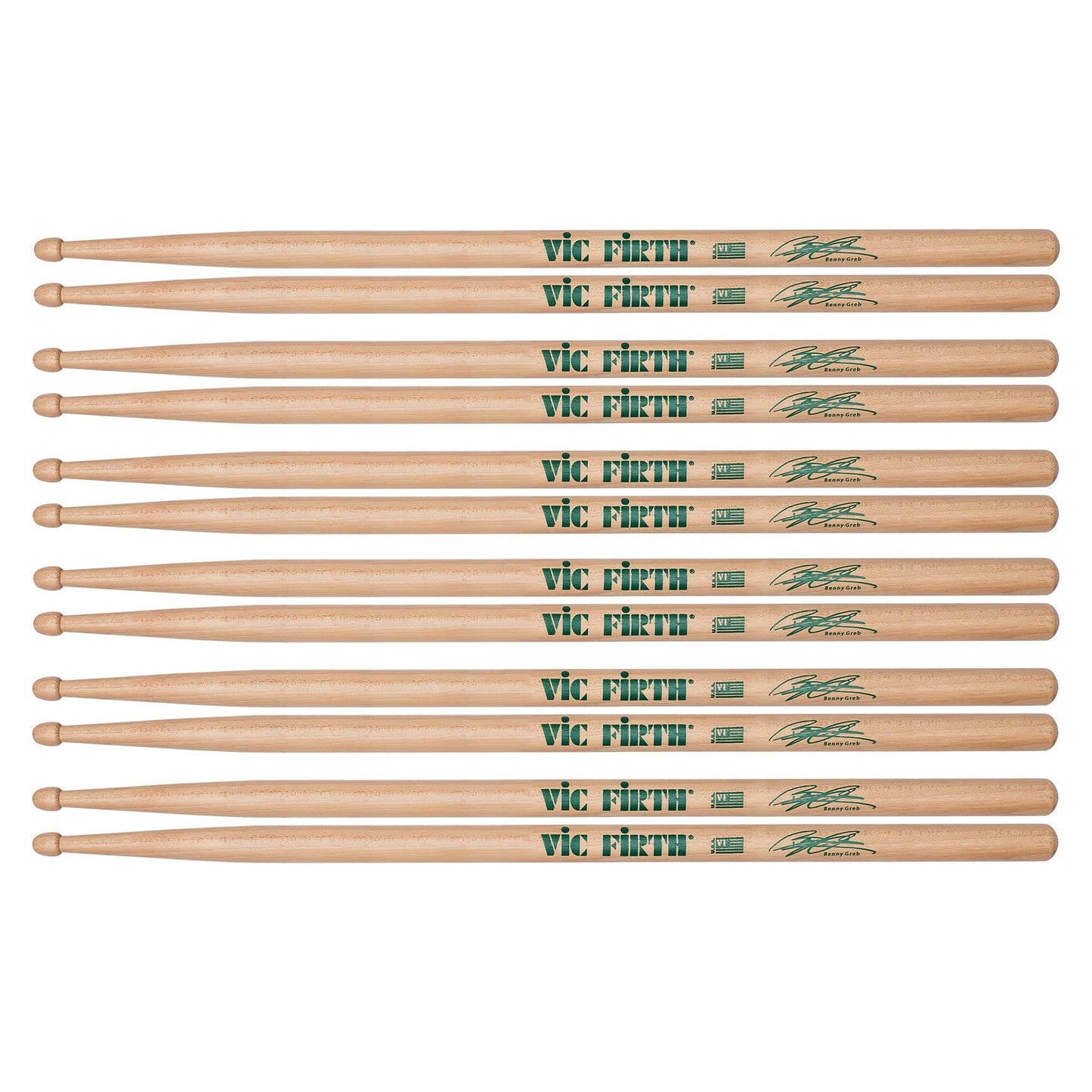 Vic Firth Benny Greb Signature Drum Sticks (6 Pair Bundle) Drums and Percussion / Parts and Accessories / Drum Sticks and Mallets