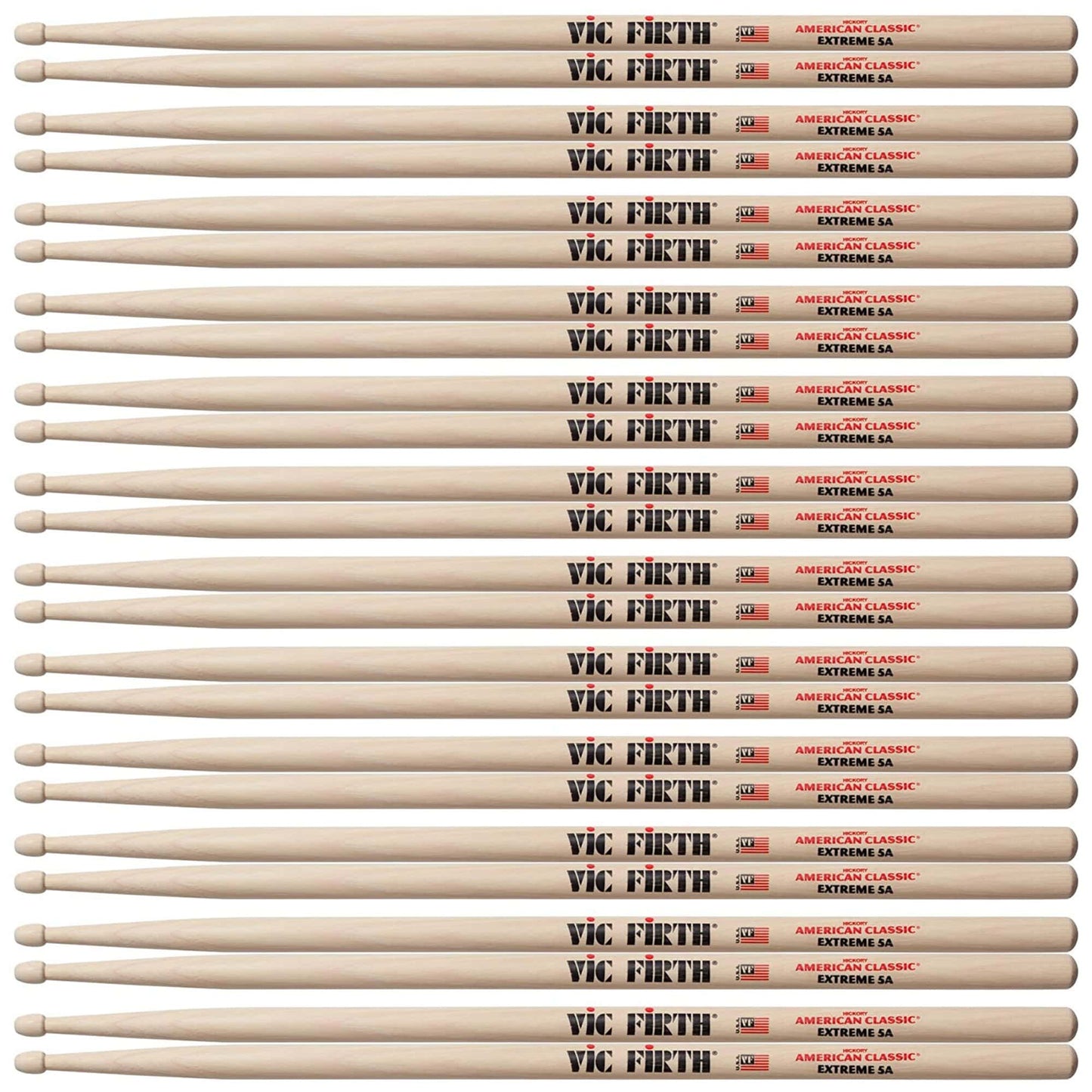 Vic Firth Extreme X5A Wood Tip Drum Sticks (12 Pair Bundle) Drums and Percussion / Parts and Accessories / Drum Sticks and Mallets