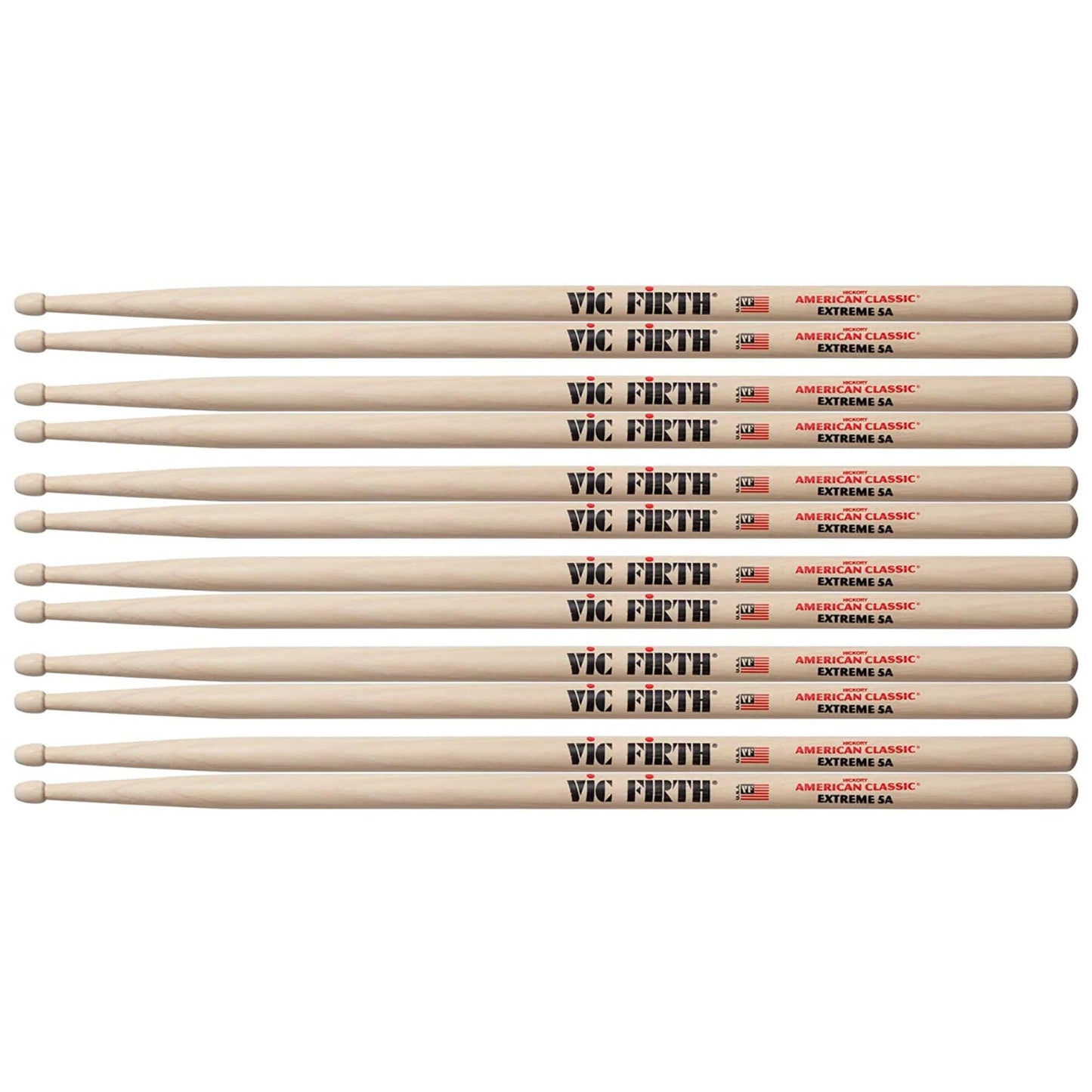 Vic Firth Extreme X5A Wood Tip Drum Sticks (6 Pair Bundle) Drums and Percussion / Parts and Accessories / Drum Sticks and Mallets
