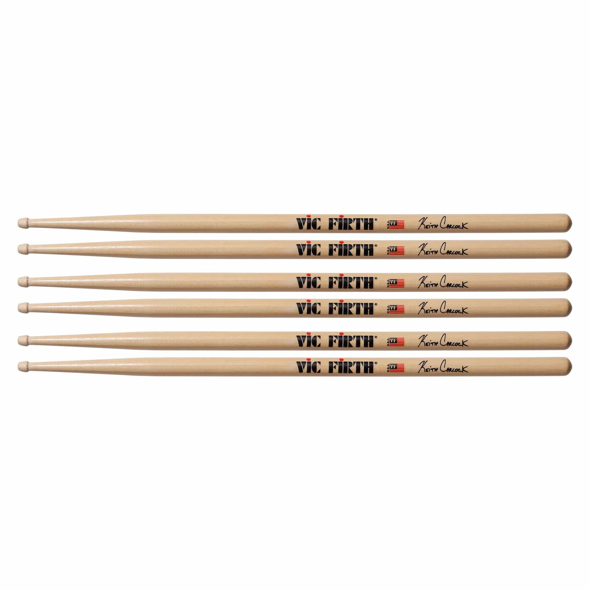 Vic Firth Keith Carlock Signature Drum Sticks (3 Pair Bundle) Drums and Percussion / Parts and Accessories / Drum Sticks and Mallets