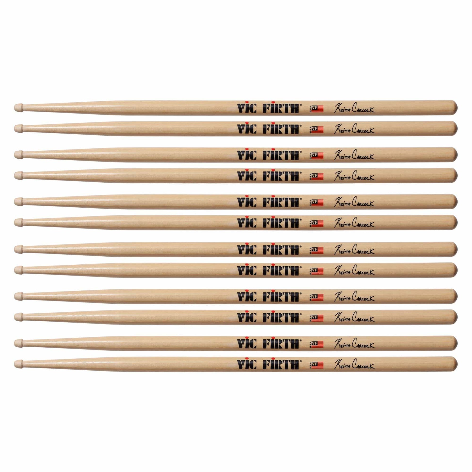 Vic Firth Keith Carlock Signature Drum Sticks (6 Pair Bundle) Drums and Percussion / Parts and Accessories / Drum Sticks and Mallets