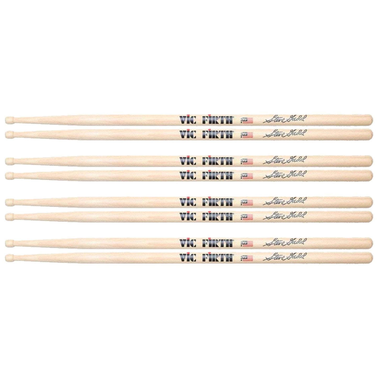 Vic Firth SSG2 Steve Gadd Natural Drum Sticks 4 Pack Bundle Drums and Percussion / Parts and Accessories / Drum Sticks and Mallets
