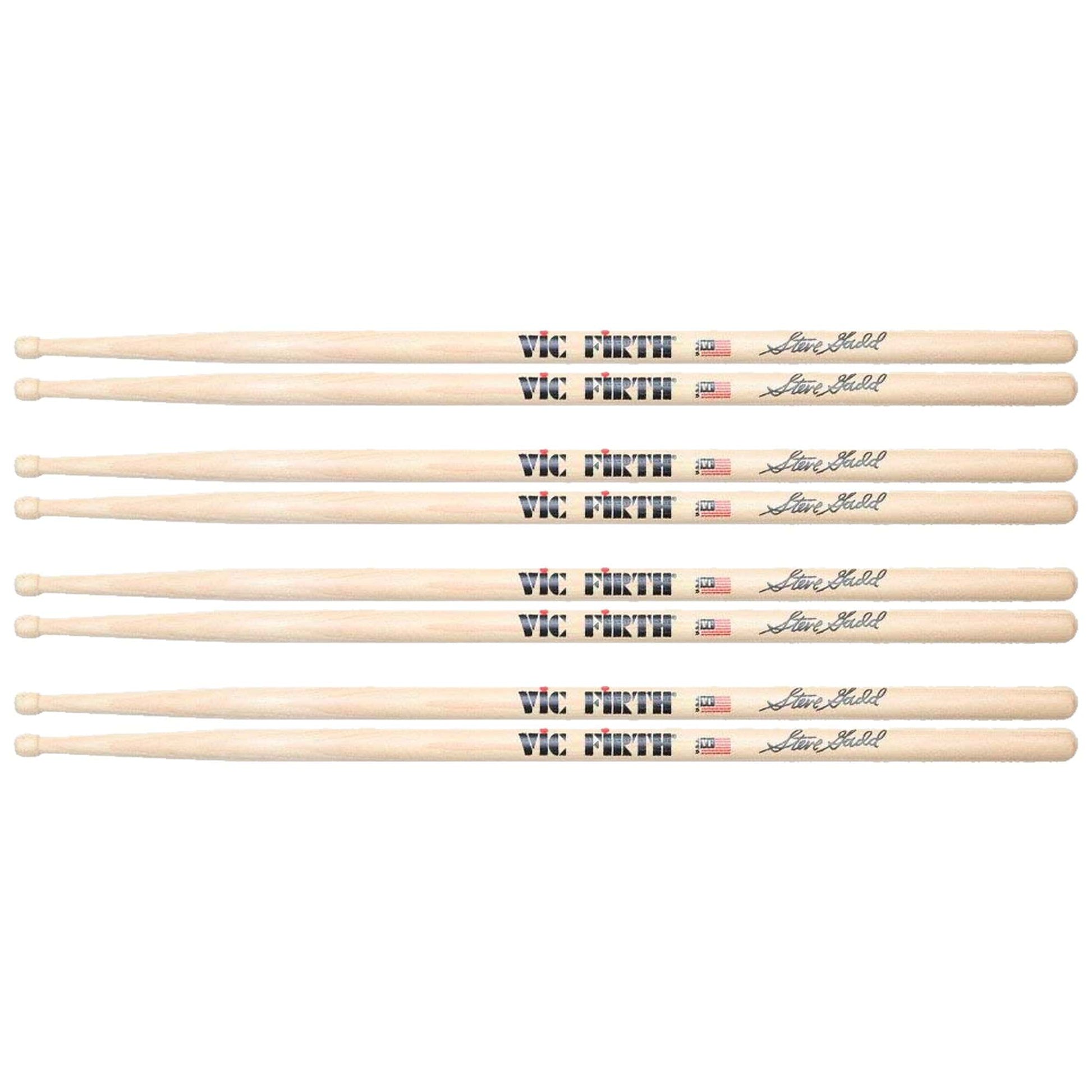 Vic Firth SSG2 Steve Gadd Natural Drum Sticks 4 Pack Bundle Drums and Percussion / Parts and Accessories / Drum Sticks and Mallets