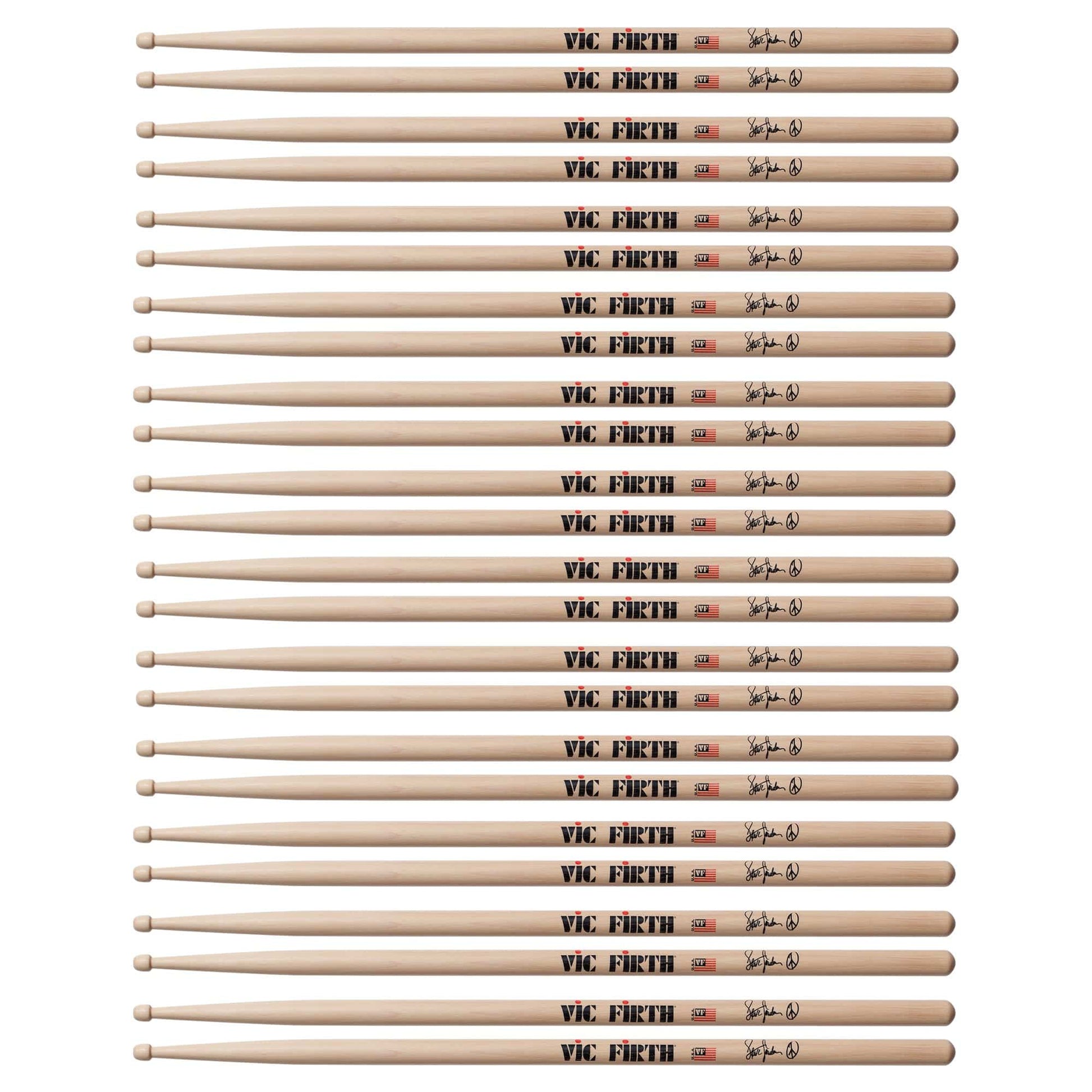 Vic Firth Steve Jordan Signature Drum Sticks (12 Pair Bundle) Drums and Percussion / Parts and Accessories / Drum Sticks and Mallets