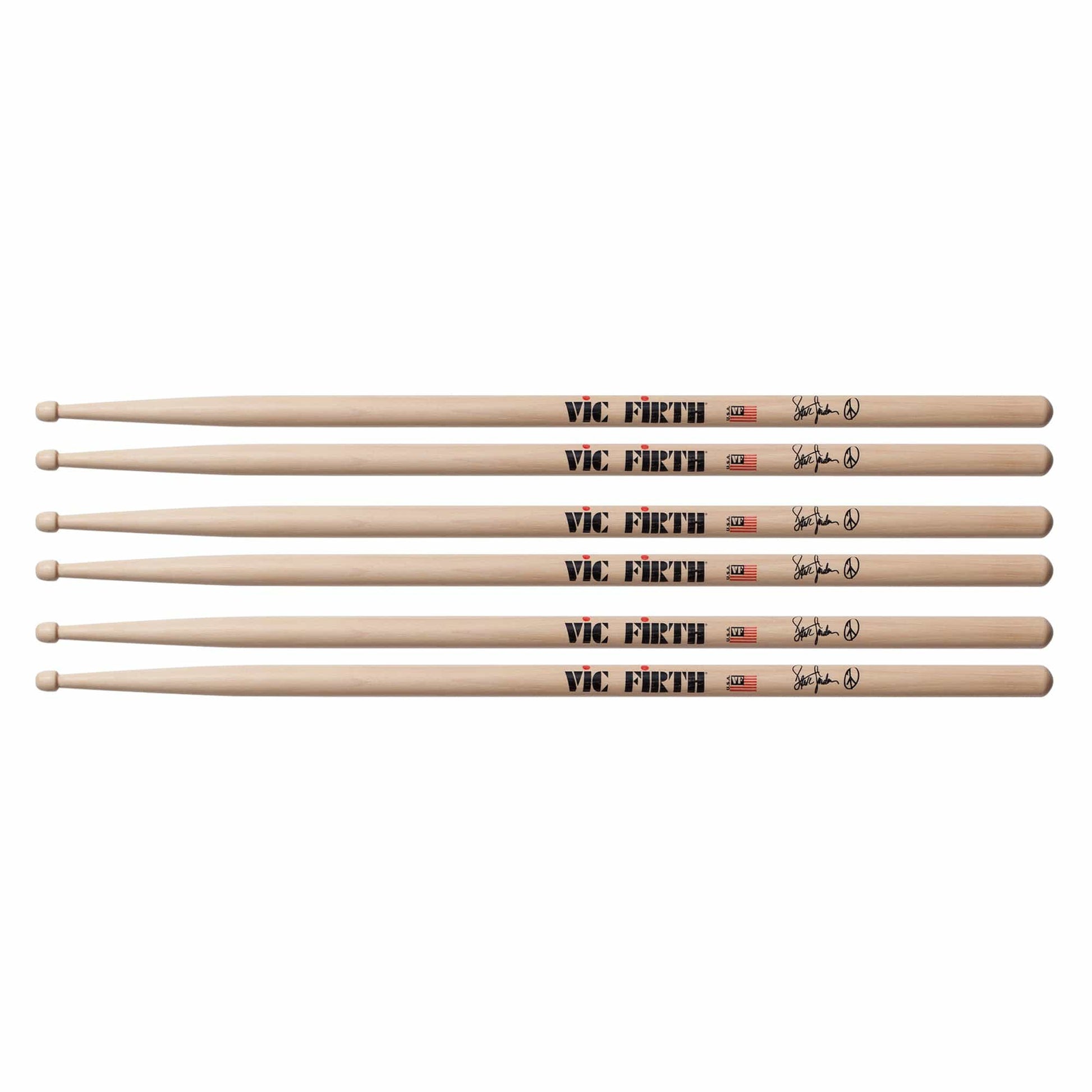 Vic Firth Steve Jordan Signature Drum Sticks (3 Pair Bundle) Drums and Percussion / Parts and Accessories / Drum Sticks and Mallets
