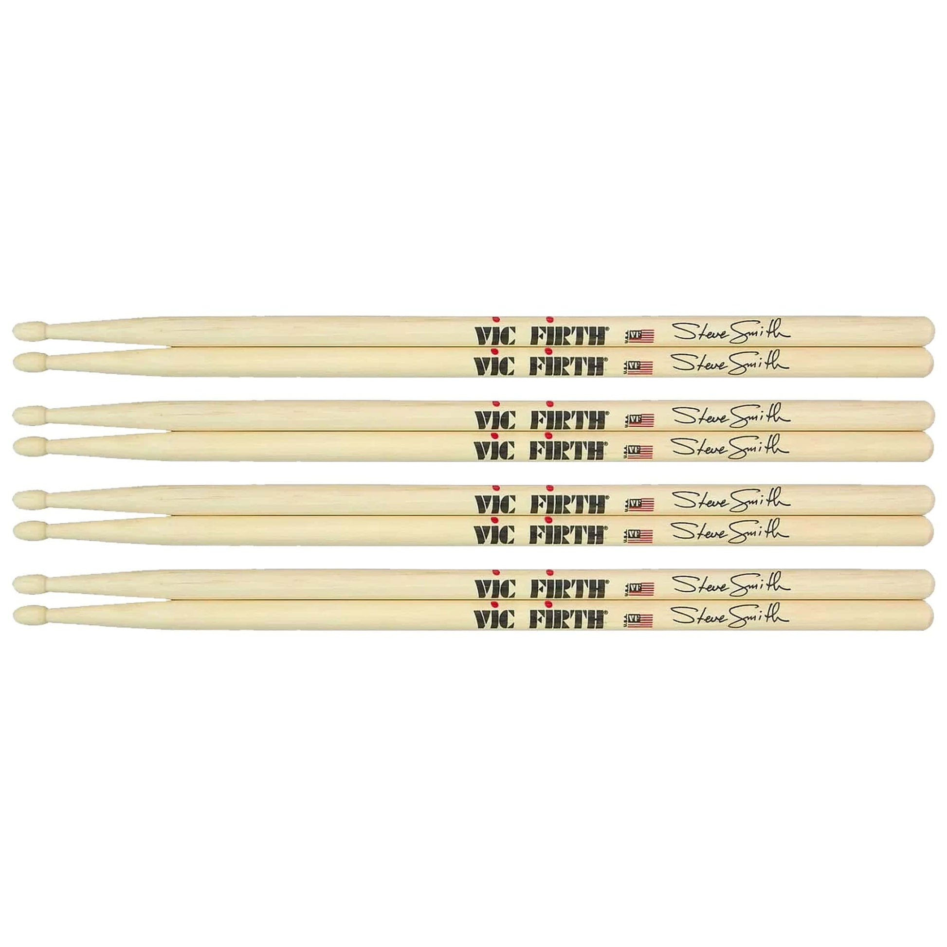 Vic Firth Steve Smith Signature Drum Sticks (4 Pair Bundle) Drums and Percussion / Parts and Accessories / Drum Sticks and Mallets