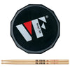 Vic Firth 12" VF Logo Practice Pad and American Classic 5A Wood Tip Drum Sticks Bundle Drums and Percussion / Practice Pads