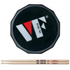 Vic Firth 12" VF Logo Practice Pad and American Classic Extreme 5A Wood Tip Drum Sticks Bundle Drums and Percussion / Practice Pads
