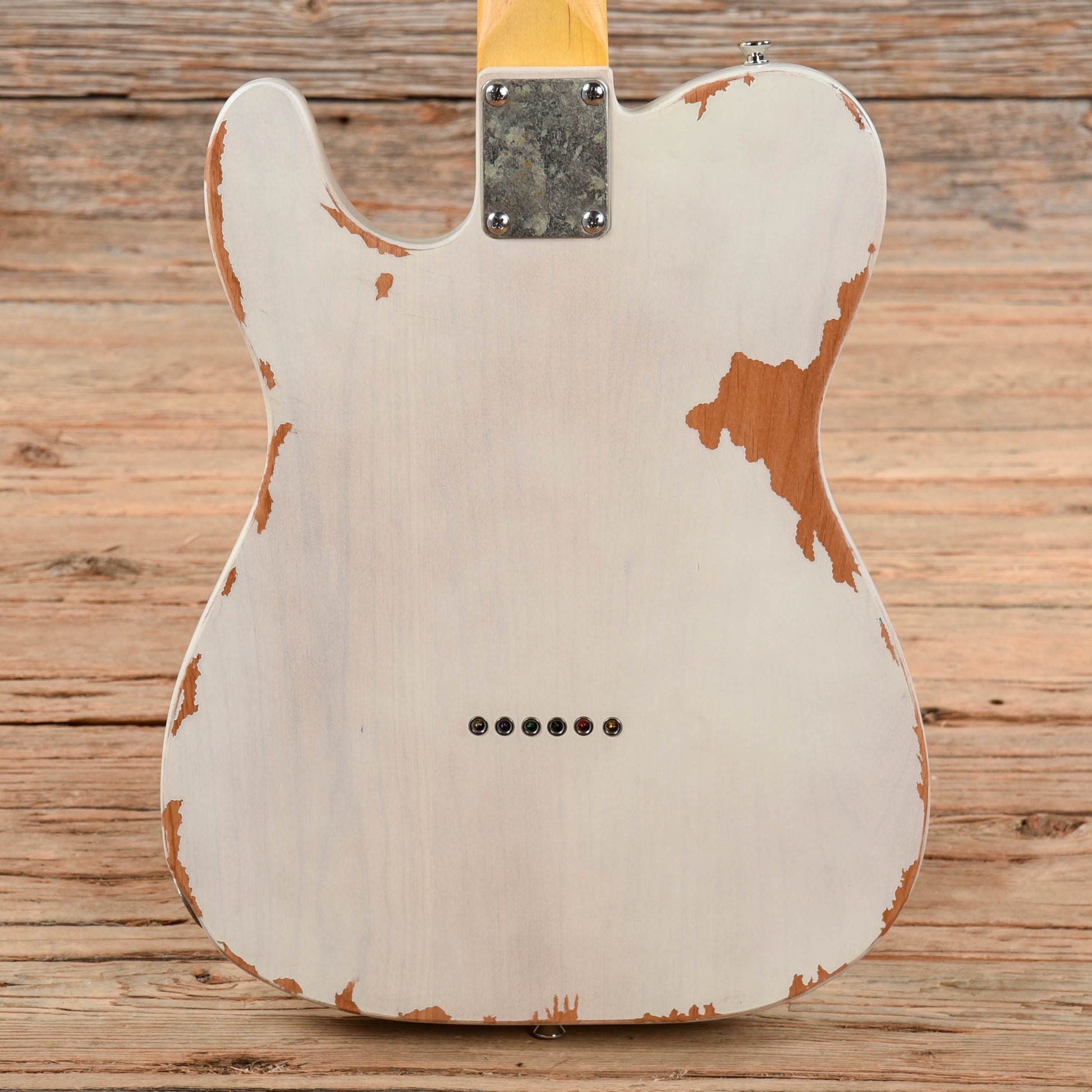 Vintage V62MR Icon Series Distressed Vintage White Electric Guitars / Solid Body