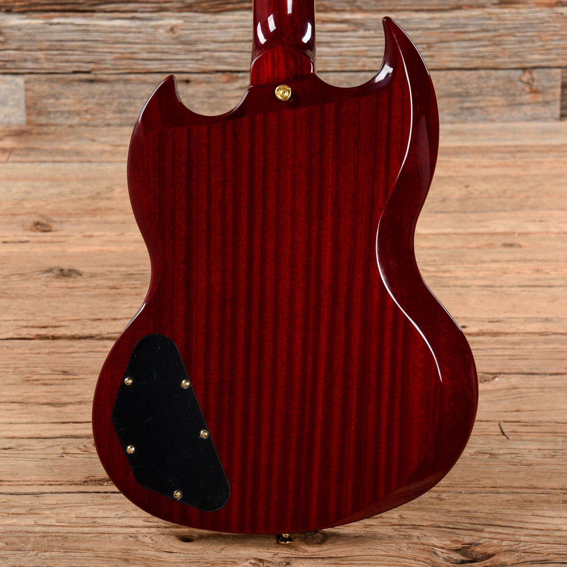 Vintage VS63 Reissued Series 3 Pickup Double Cut Cherry Electric Guitars / Solid Body