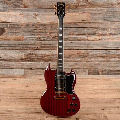 Vintage VS63 Reissued Series 3 Pickup Double Cut Cherry Electric Guitars / Solid Body