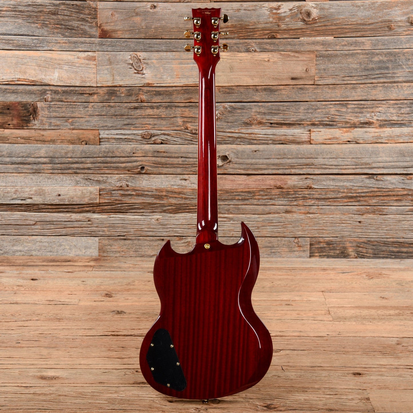 Vintage VS63 Reissued Series 3 Pickup Double Cut Cherry Electric Guitars / Solid Body