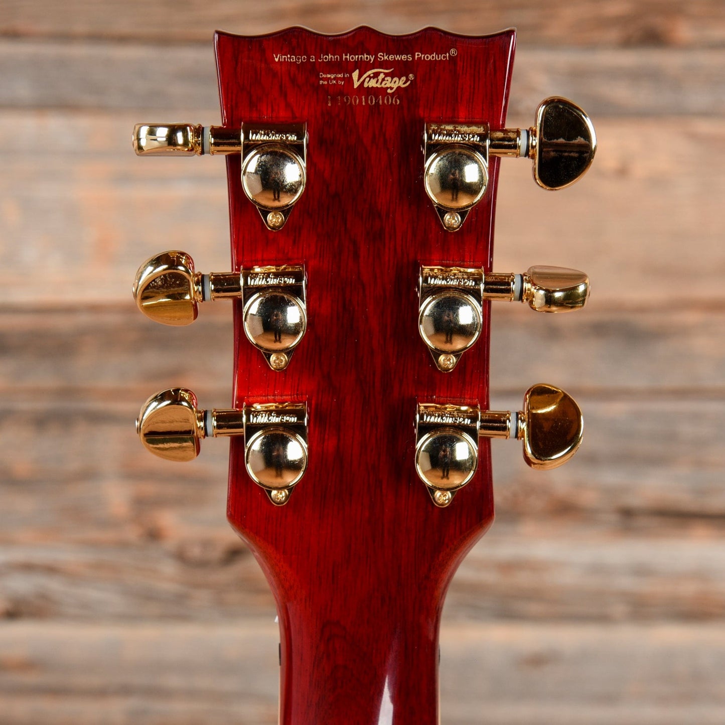 Vintage VS63 Reissued Series 3 Pickup Double Cut Cherry Electric Guitars / Solid Body