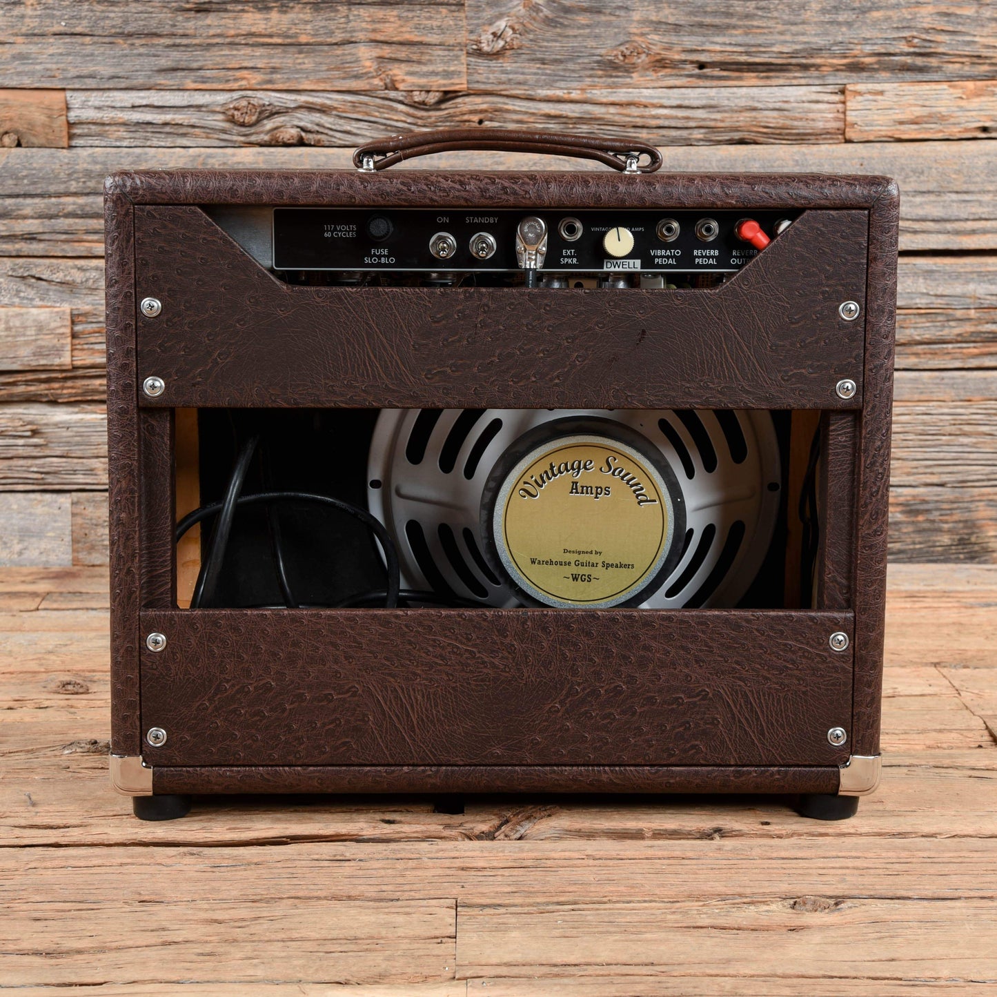 Vintage Sound Vintage 15 Brown Ostrich w/Cane Grill Cloth Amps / Guitar Combos