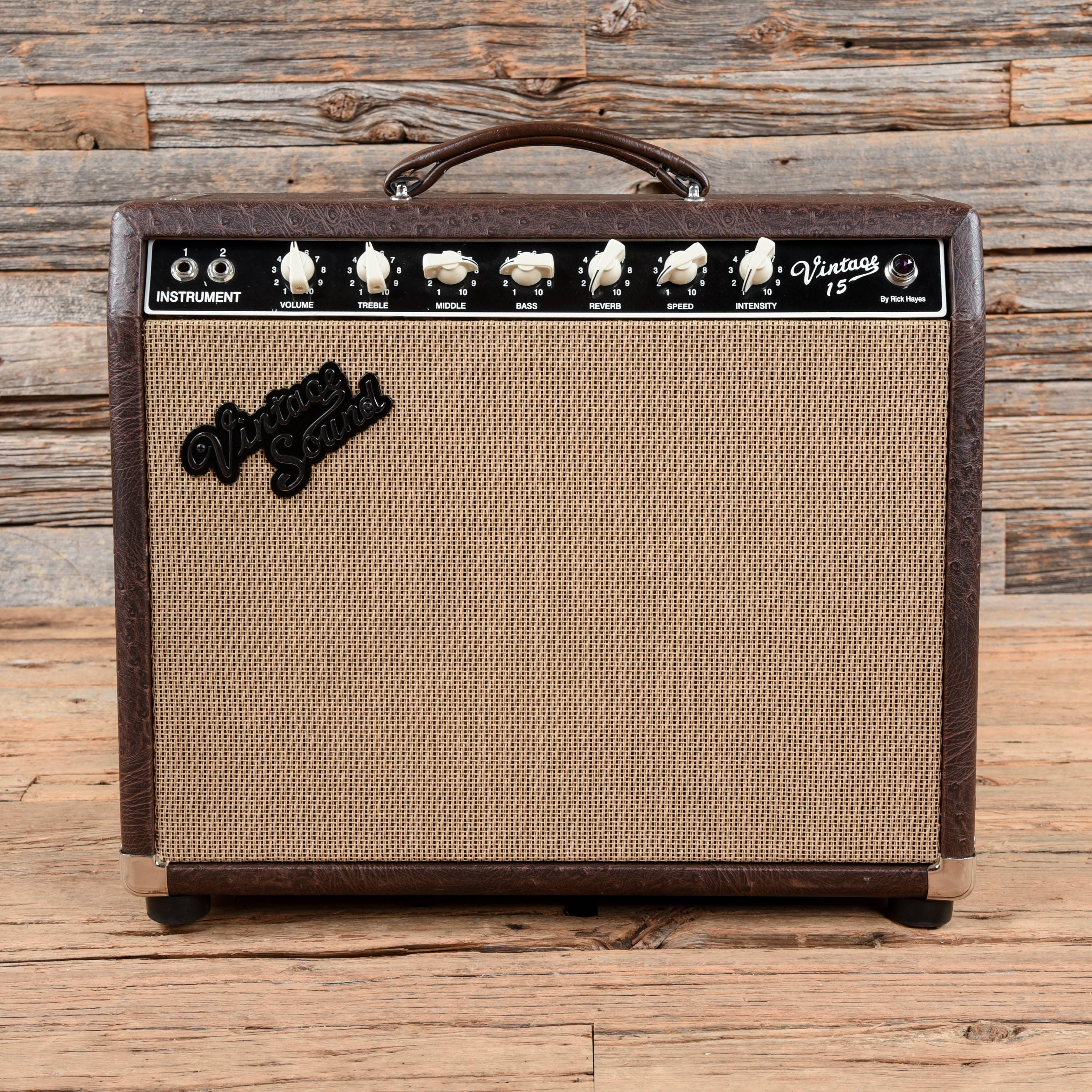 Vintage Sound Vintage 15 Brown Ostrich w/Cane Grill Cloth Amps / Guitar Combos