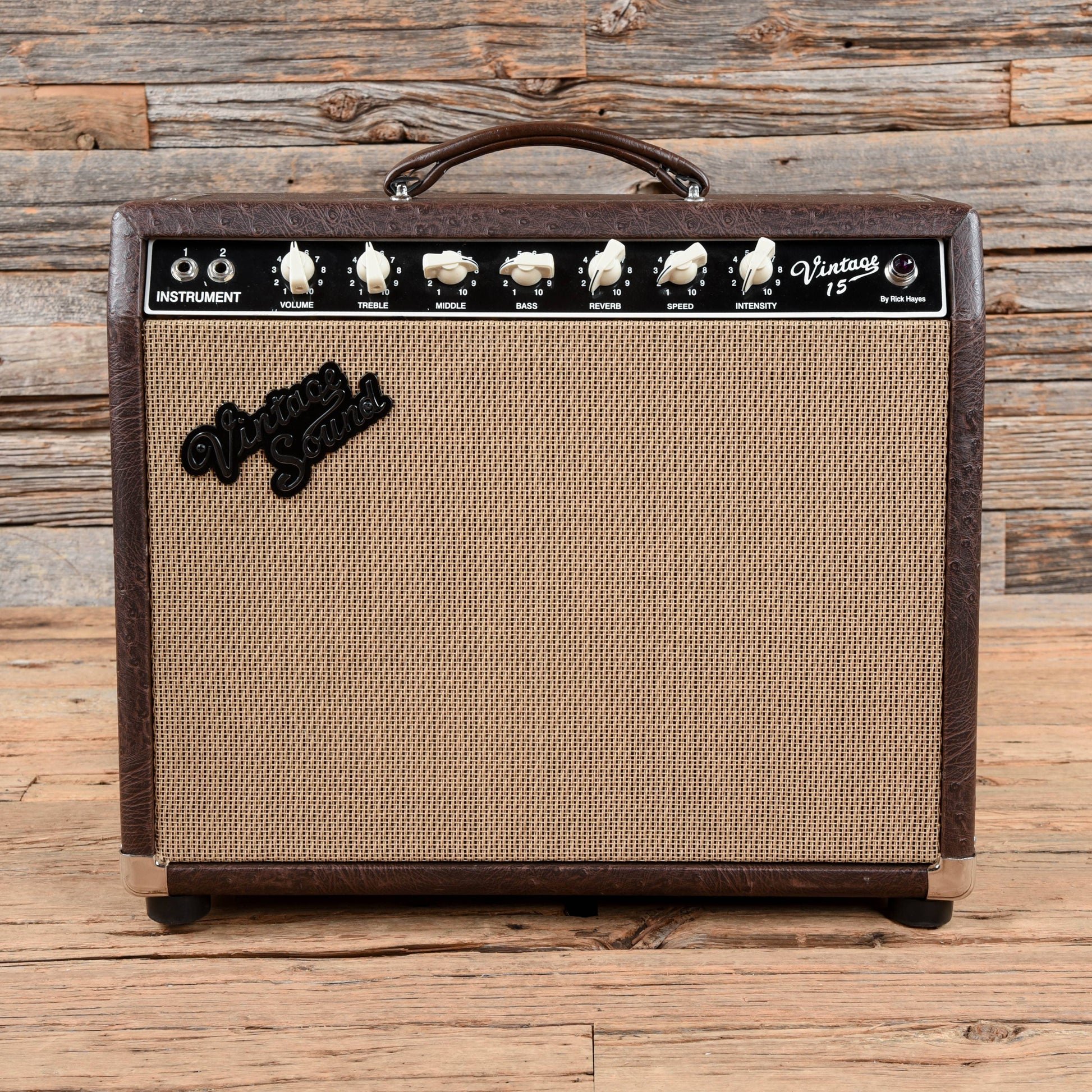 Vintage Sound Vintage 15 Brown Ostrich w/Cane Grill Cloth Amps / Guitar Combos