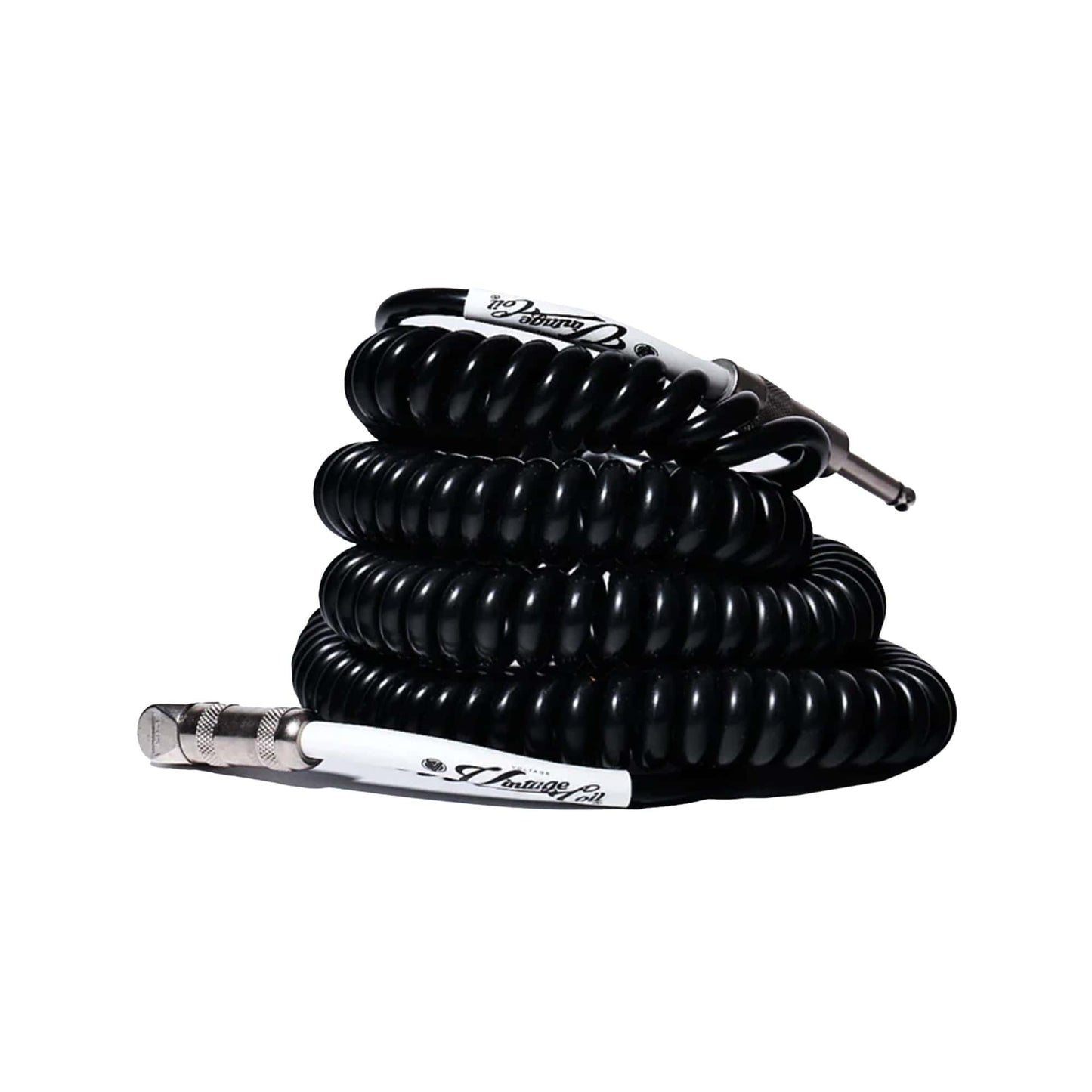 Voltage Cable Co. Vintage Coil Instrument Cable 25' Straight - Right Angle Black Accessories / Cables