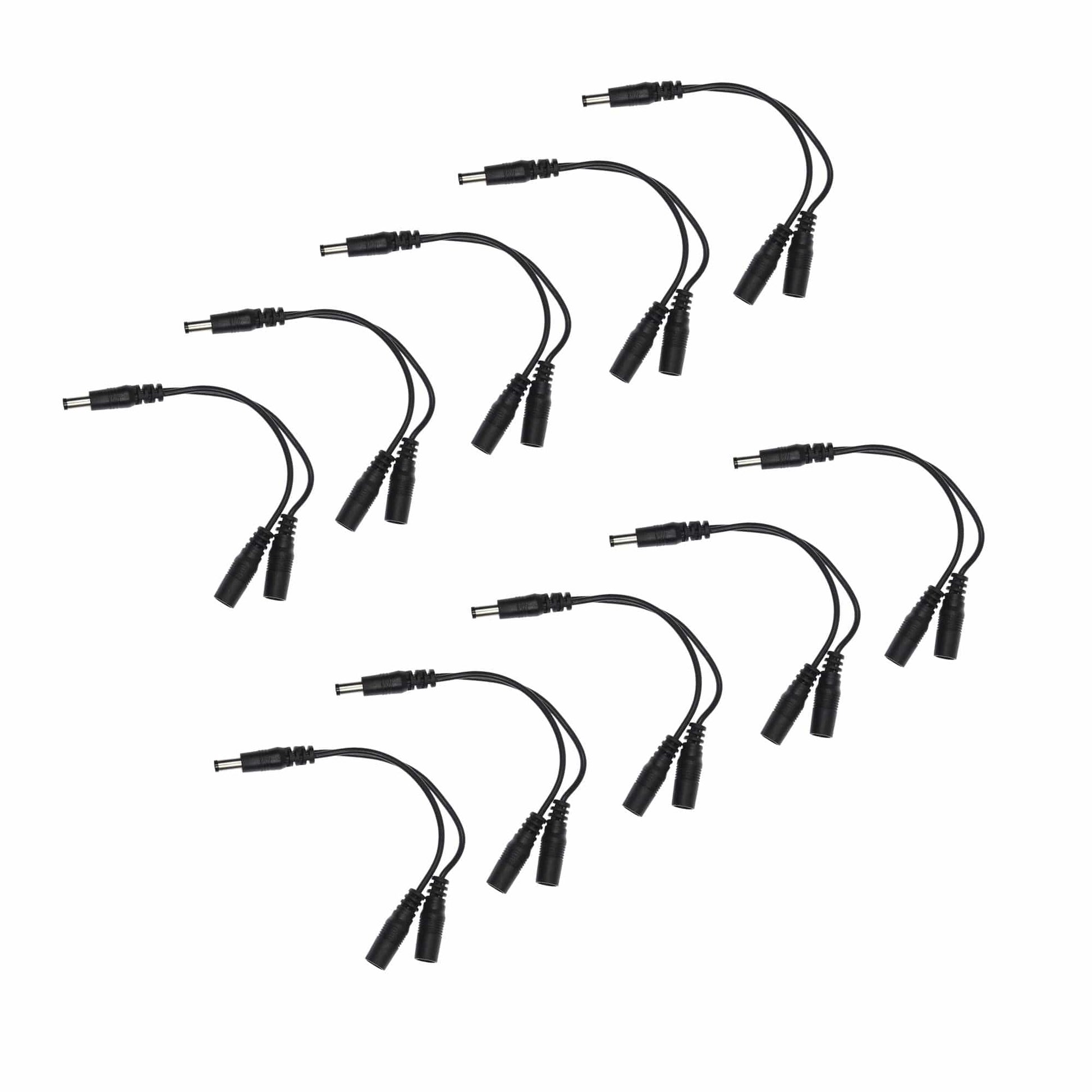 Voodoo Lab Cable 2.1mm Output Splitter Adaptor Male-Female/Female 10 Pack Bundle Accessories / Cables