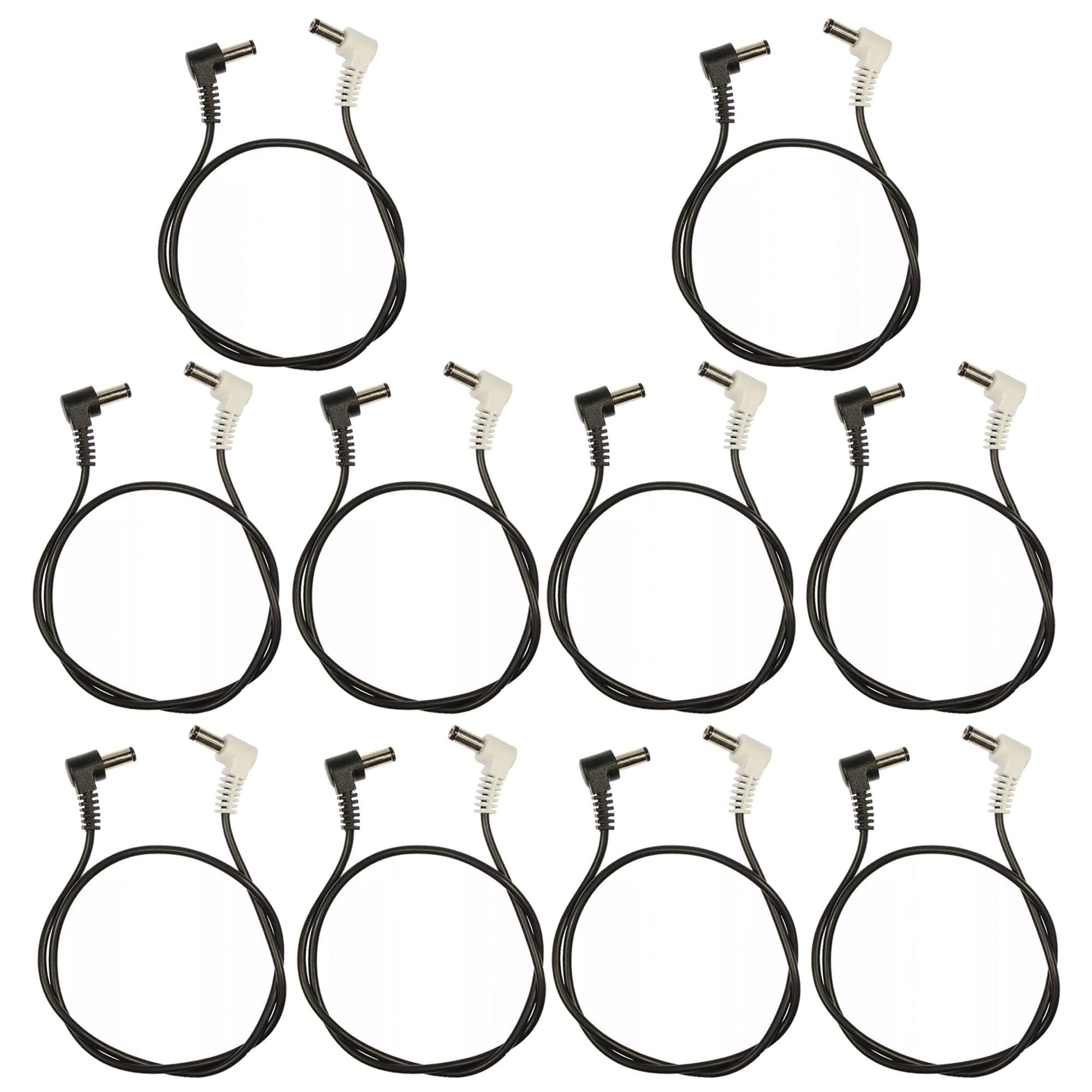 Voodoo Lab Cable 2.1mm Reverse Polarity Center Positive Right-Right 18" 10 Pack Bundle Accessories / Cables