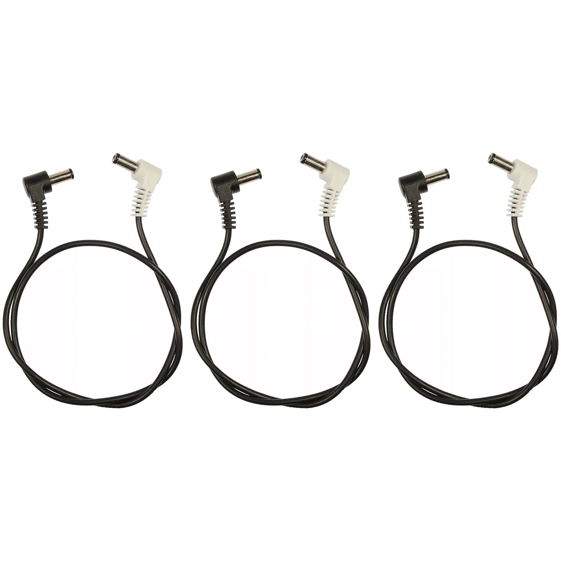 Voodoo Lab Cable 2.1mm Reverse Polarity Center Positive Right-Right 18" 3 Pack Bundle Accessories / Cables