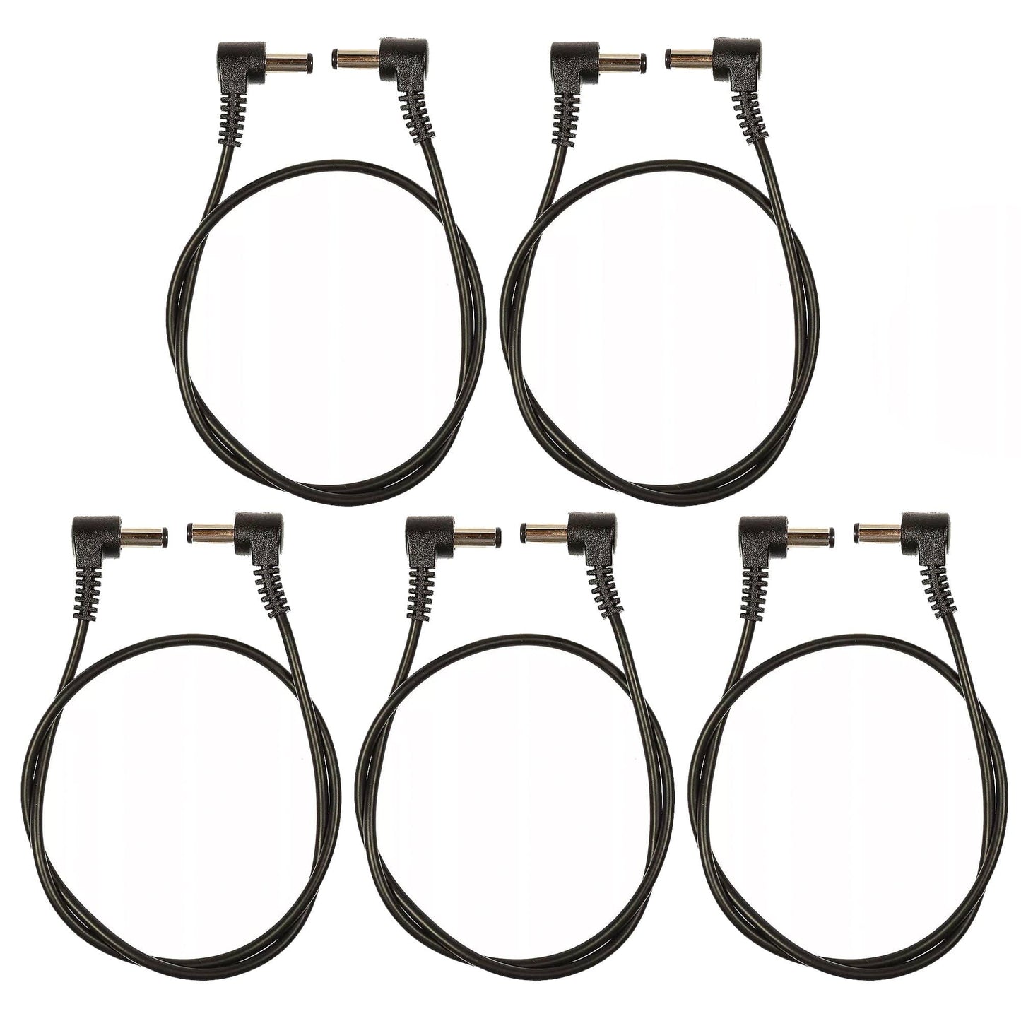 Voodoo Lab Cable 2.1mm Standard Polarity Center Negative Right-Right 18" 5 Pack Bundle Accessories / Cables