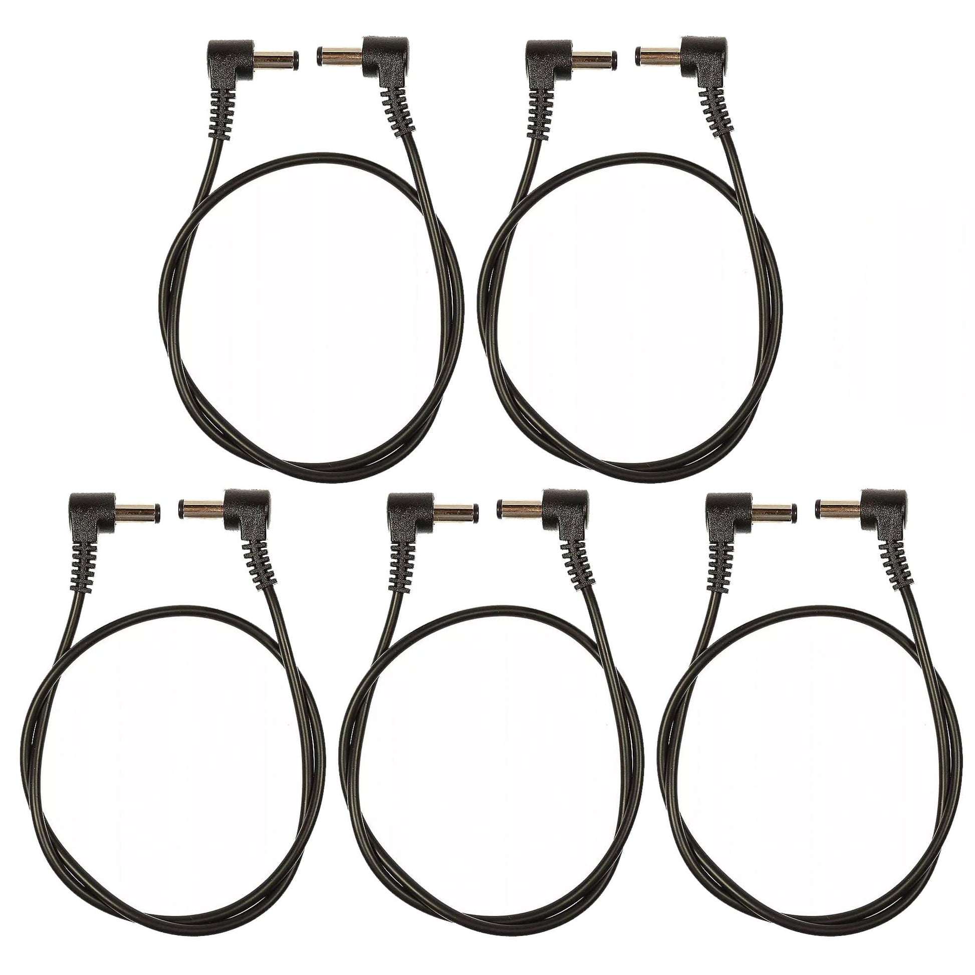 Voodoo Lab Cable 2.1mm Standard Polarity Center Negative Right-Right 18" 5 Pack Bundle Accessories / Cables