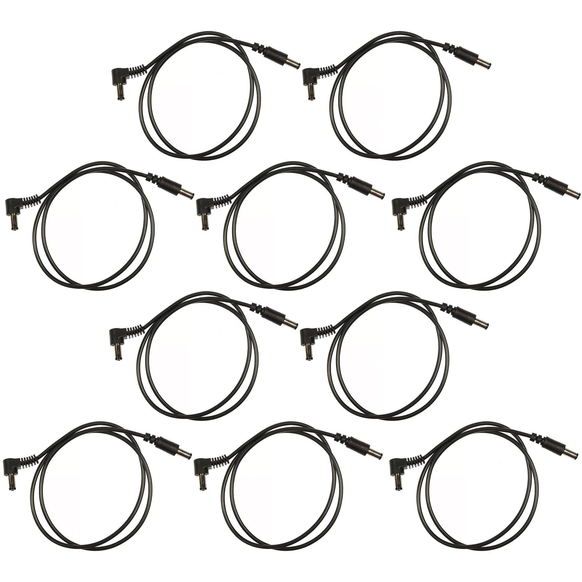Voodoo Lab Cable 2.1mm Standard Polarity Center Negative Right-Right 24" 10 Pack Bundle Accessories / Cables