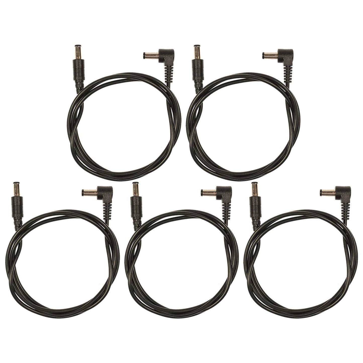 Voodoo Lab Cable 2.1mm Standard Polarity Center Negative Right-Straight 36" 5 Pack Bundle Accessories / Cables