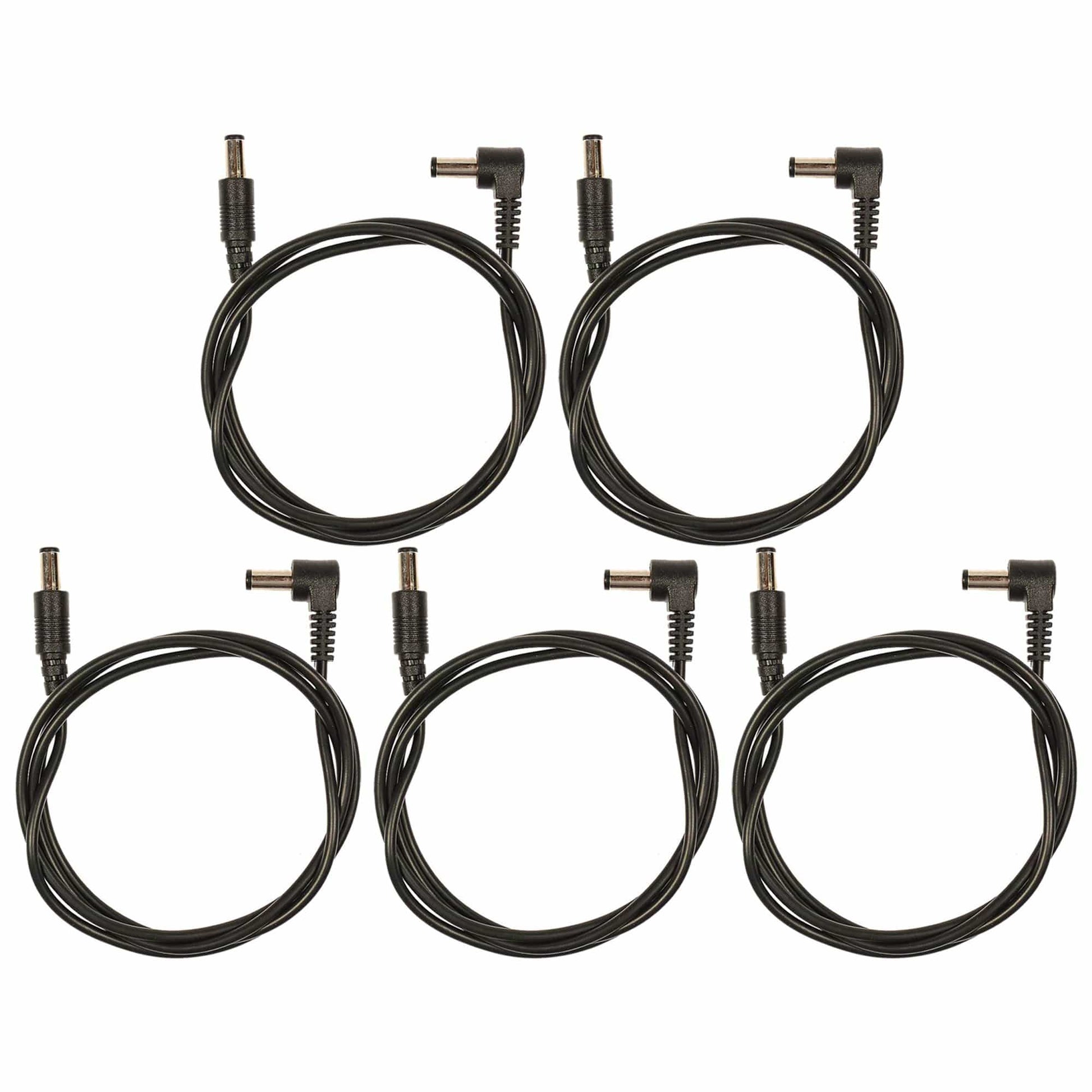 Voodoo Lab Cable 2.1mm Standard Polarity Center Negative Right-Straight 36" 5 Pack Bundle Accessories / Cables