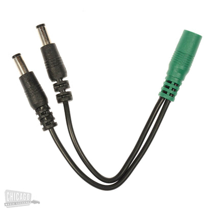 Voodoo Lab Cable Current Doubler Adapter - Two 2.1mm Straight Barrels - 2.1mm Female 4 inch Accessories / Cables