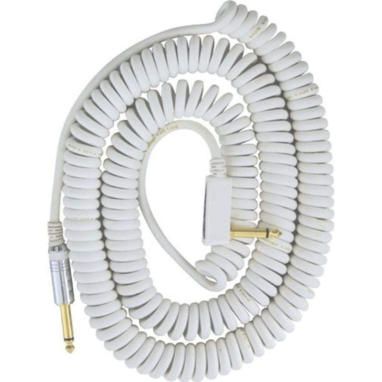 Vox Premium Vintage Coiled Guitar Cable 9m - White Accessories / Cables