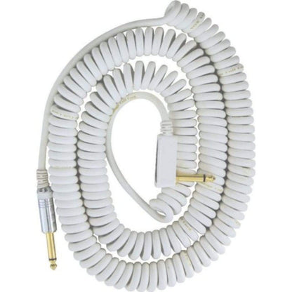 Vox Premium Vintage Coiled Guitar Cable 9m - White Accessories / Cables