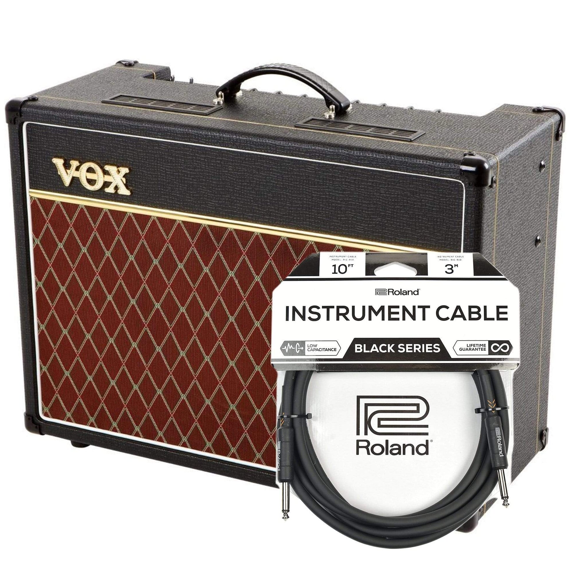 Vox AC15C1X 15w 1x12 Combo w/Celestion Alnico Blue Cable Bundle Amps / Guitar Combos