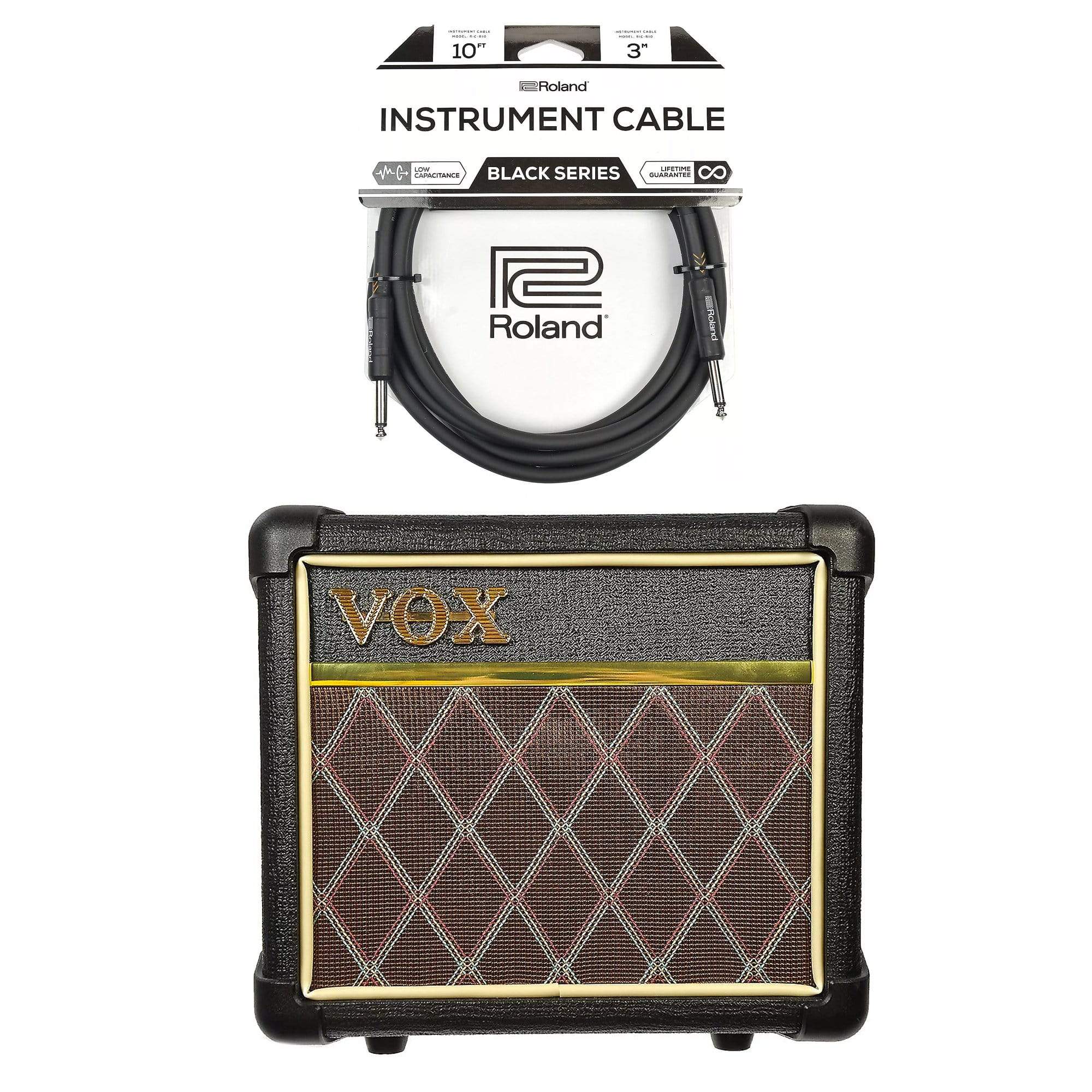 Vox Mini 3 G2 Modeling Battery Powered Combo Classic Cable Bundle Amps / Guitar Combos