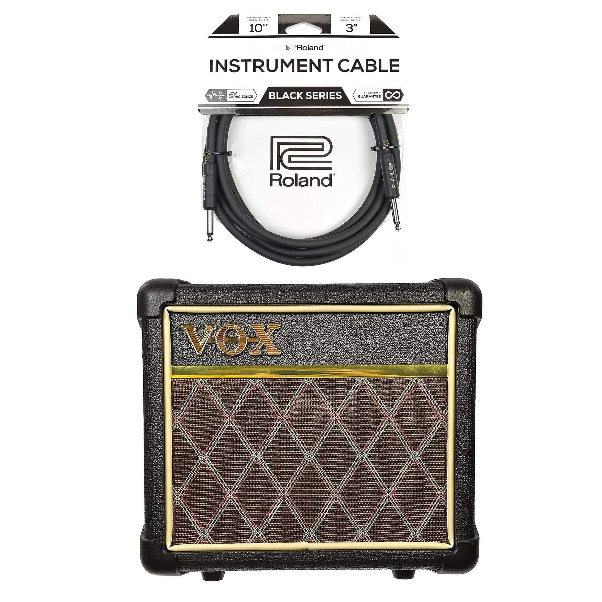 Vox Mini 3 G2 Modeling Battery Powered Combo Classic Cable Bundle Amps / Guitar Combos