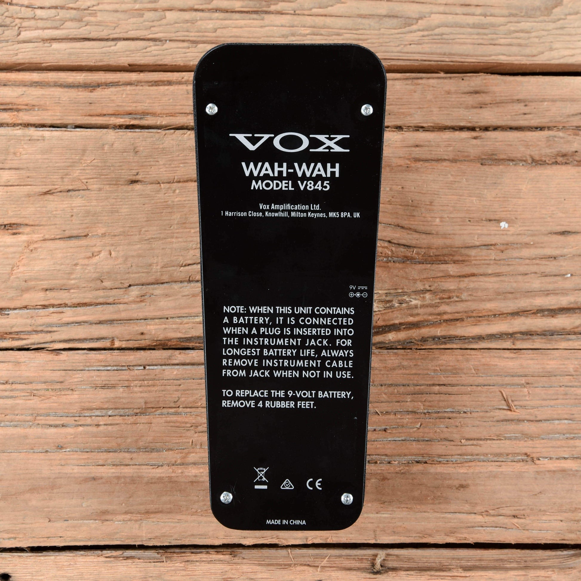 vox v845 wah pedal Vox V845 Classic Wah Pedal – Chicago Music Exchange
