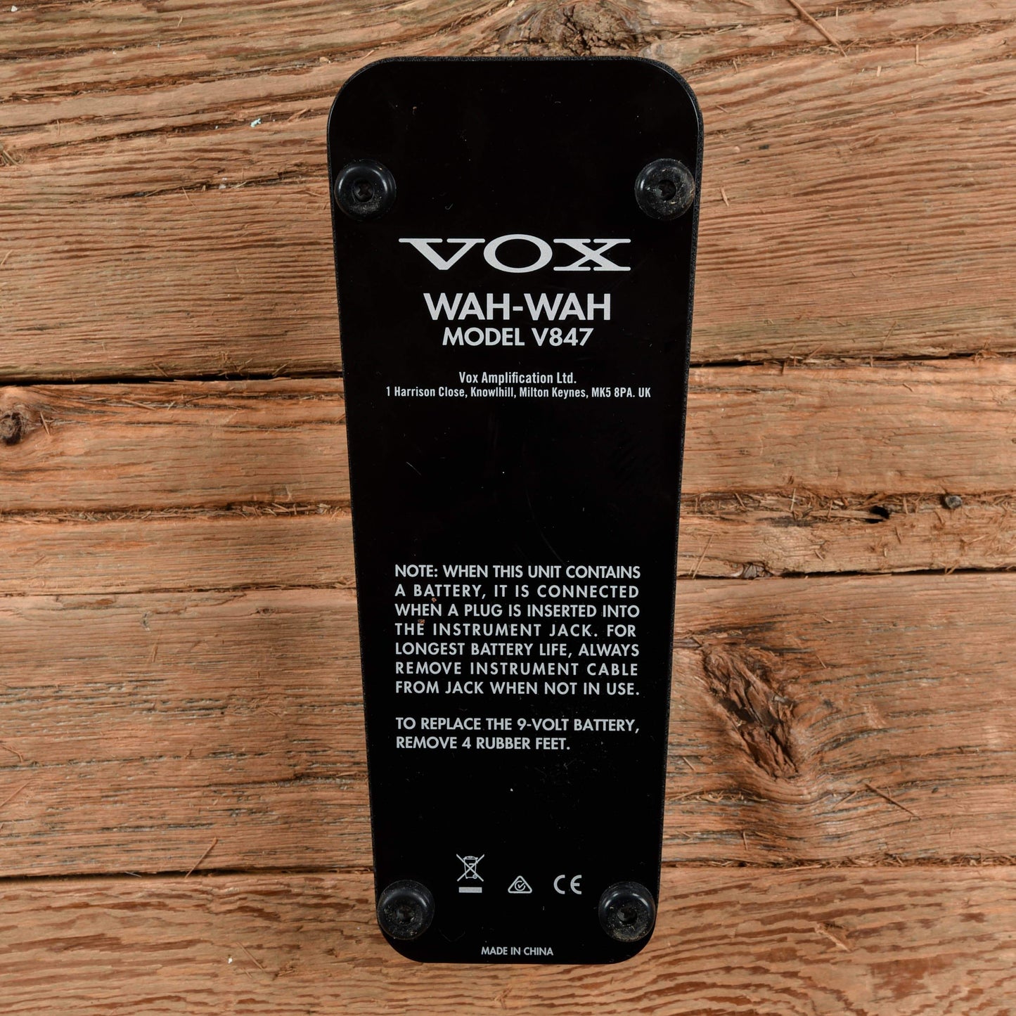 Vox V847A Wah Pedal Effects and Pedals / Wahs and Filters
