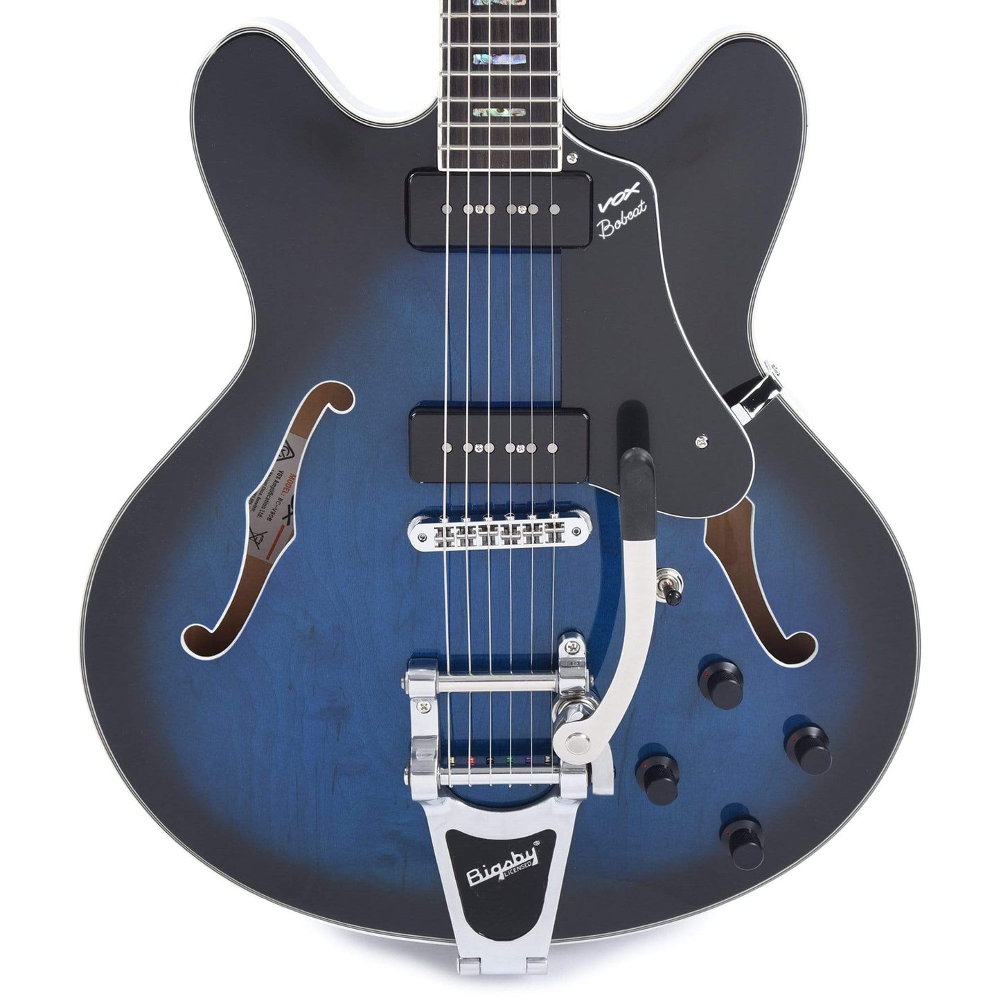 Vox Bobcat V90 Sapphire Blue w/Bigsby Electric Guitars / Semi-Hollow