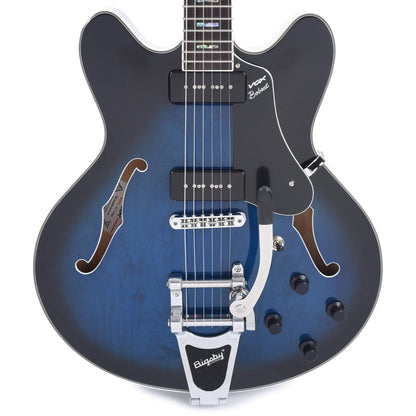 Vox Bobcat V90 Sapphire Blue w/Bigsby Electric Guitars / Semi-Hollow