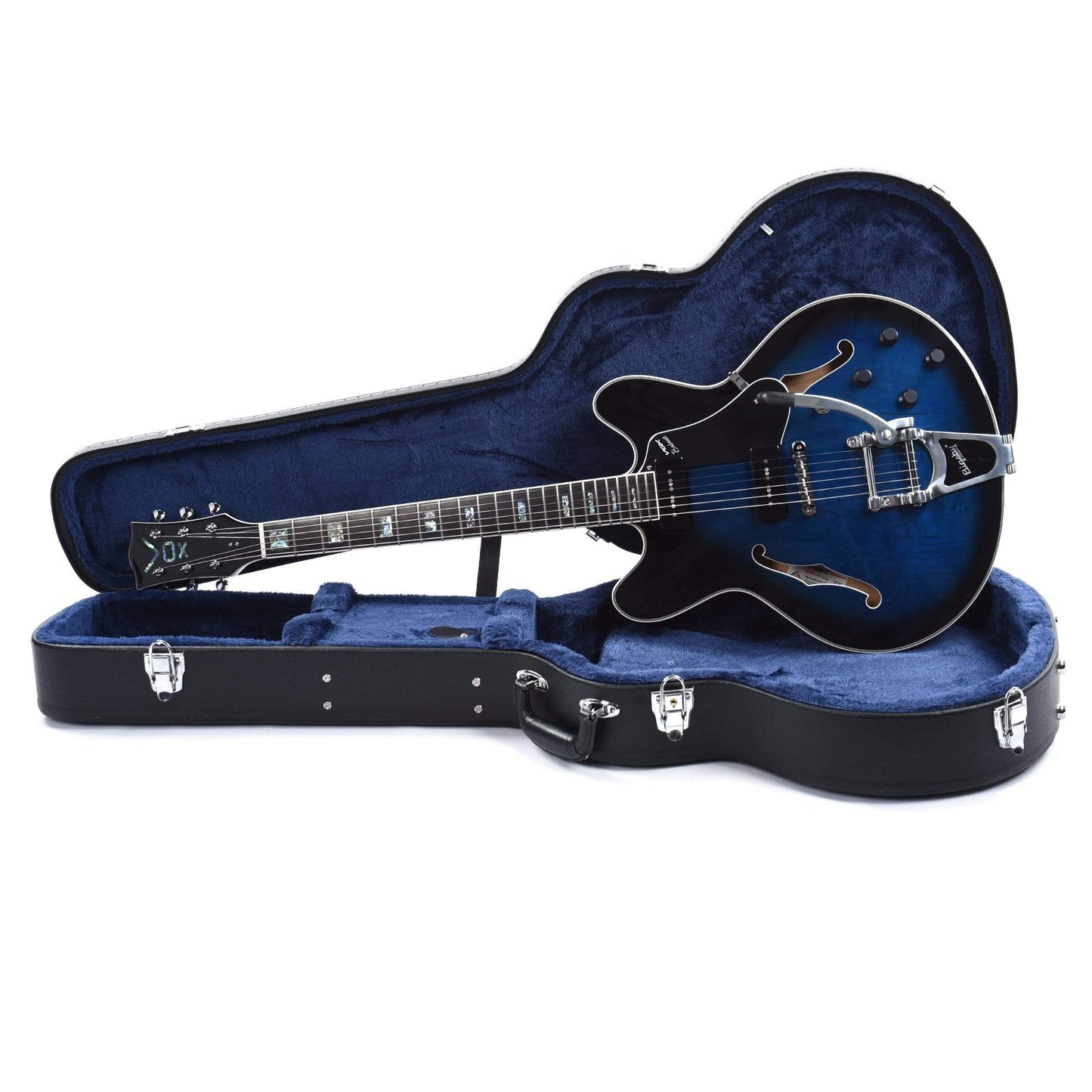 Vox Bobcat V90 Sapphire Blue w/Bigsby Electric Guitars / Semi-Hollow